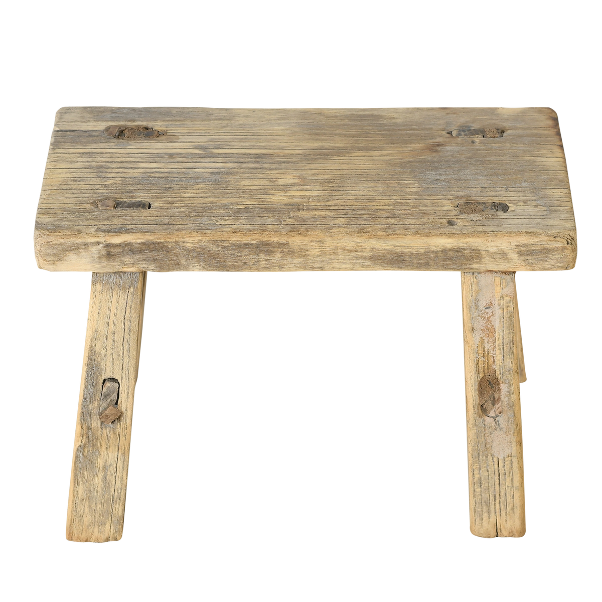 Nuo - Mini tabouret ancien en orme n°72