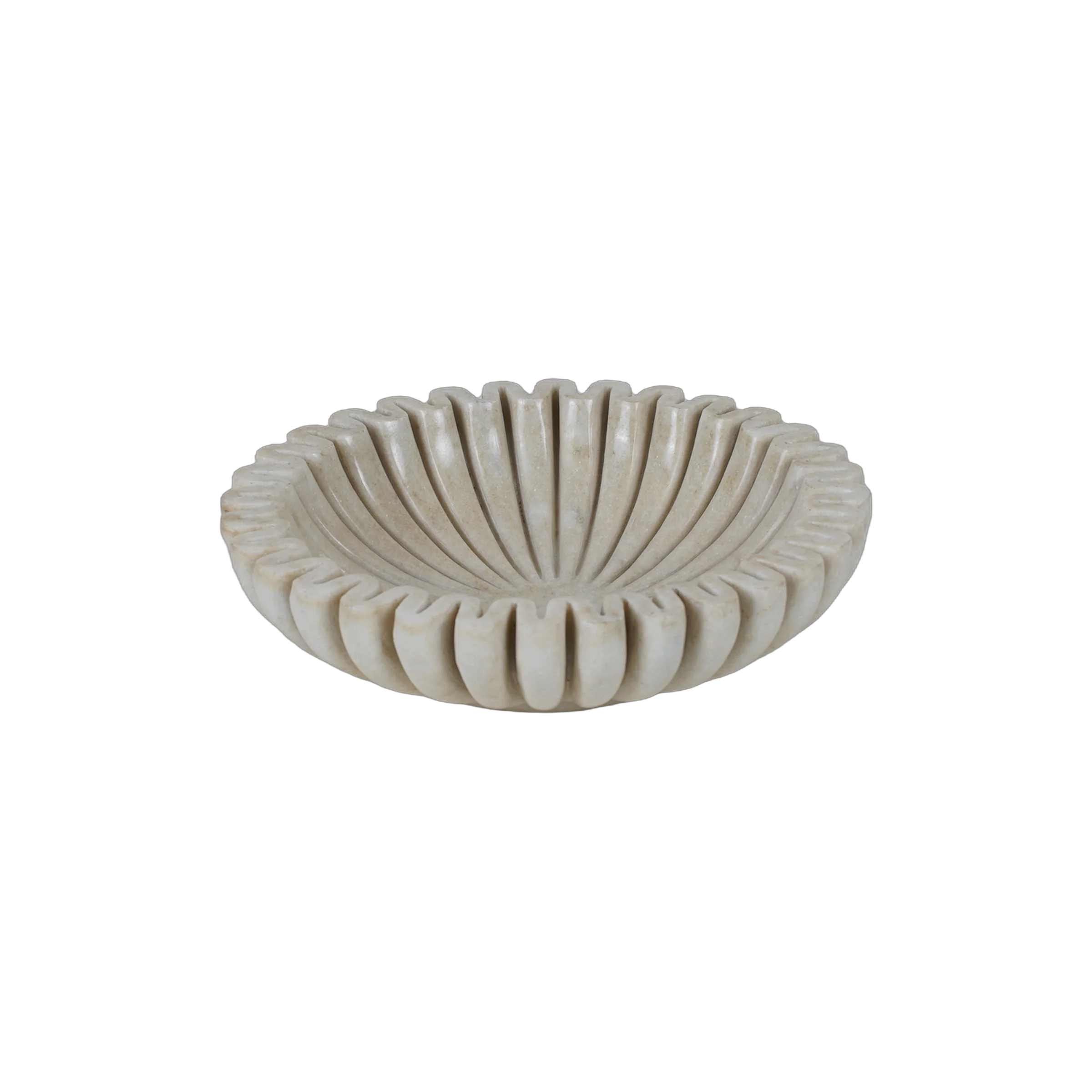 Makrana - Coupe en marbre blanc sculpté n°13 - vue 3