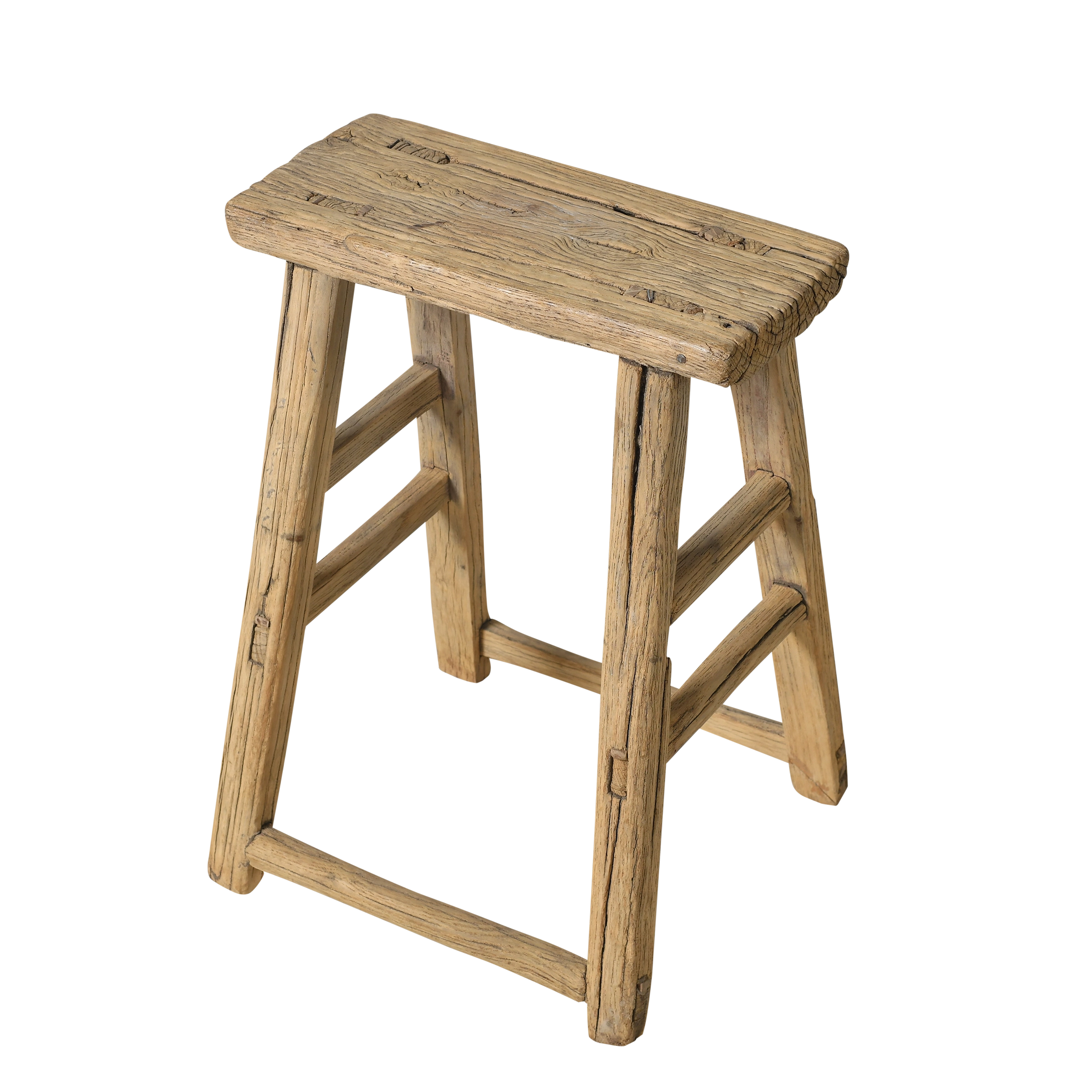 Zao - Tabouret chinois ancien en orme n°17 - vue 2