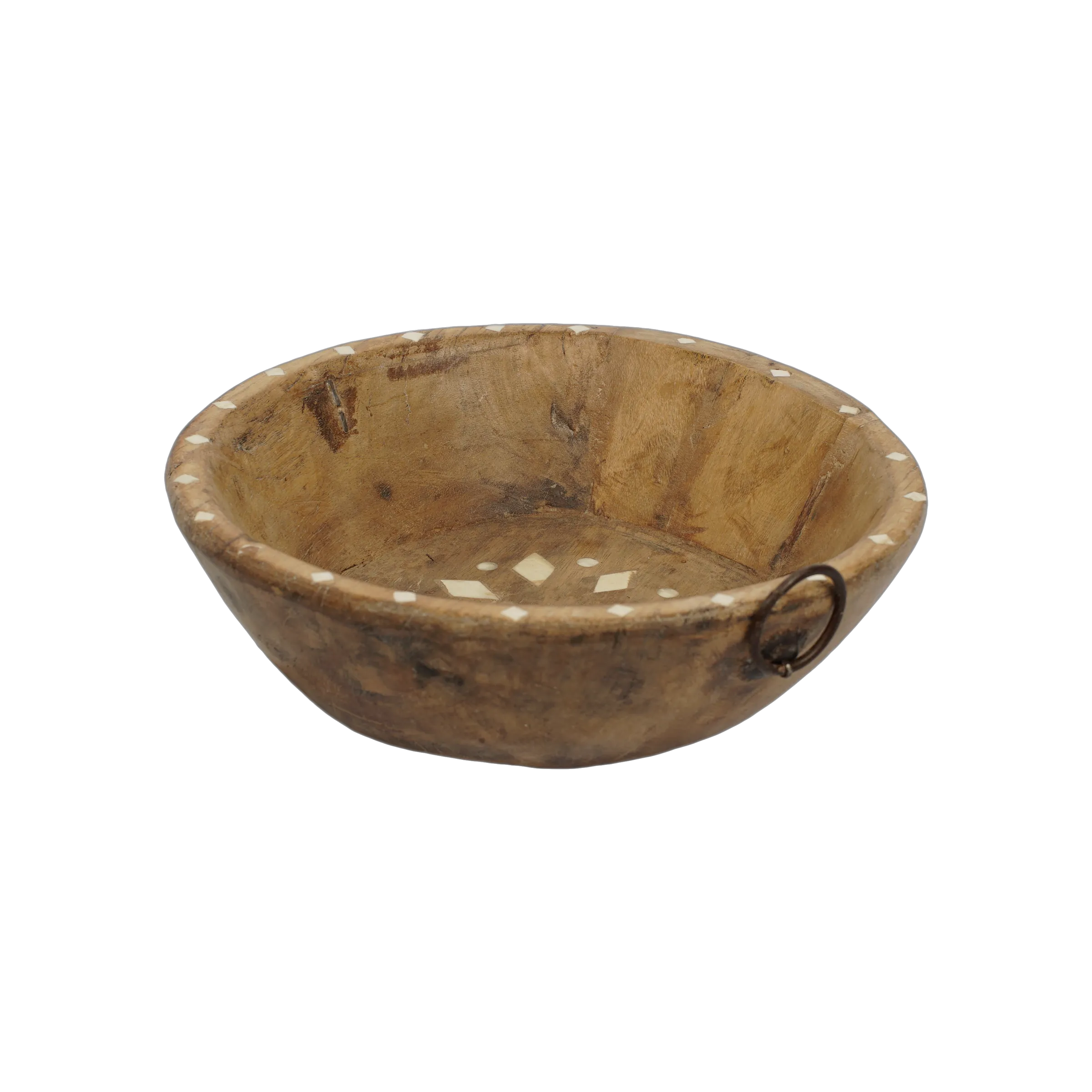 Ajawa - Corbeille en bois ancien et incrustations en os n°11 - vue 3