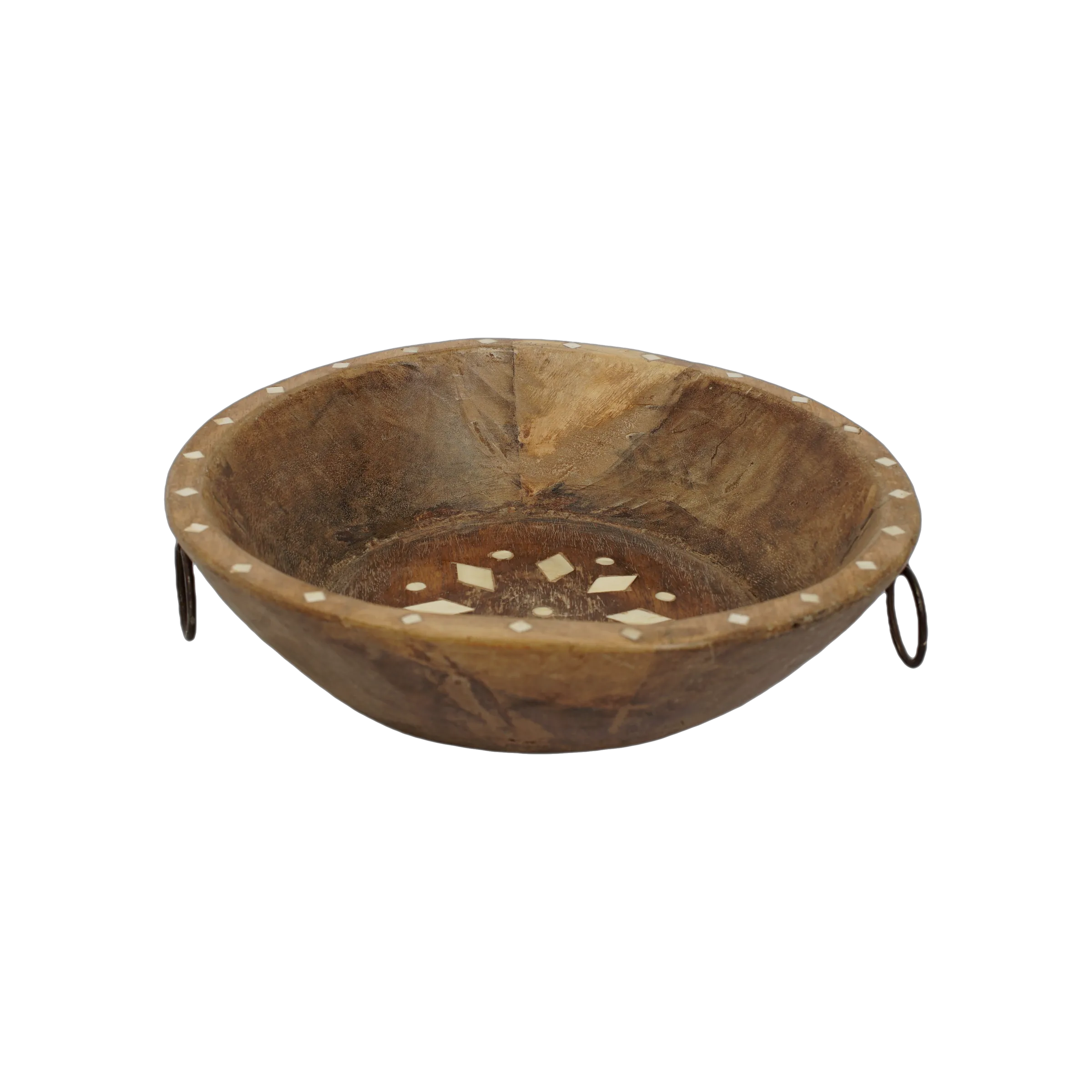 Ajawa - Corbeille en bois ancien et incrustations en os n°13