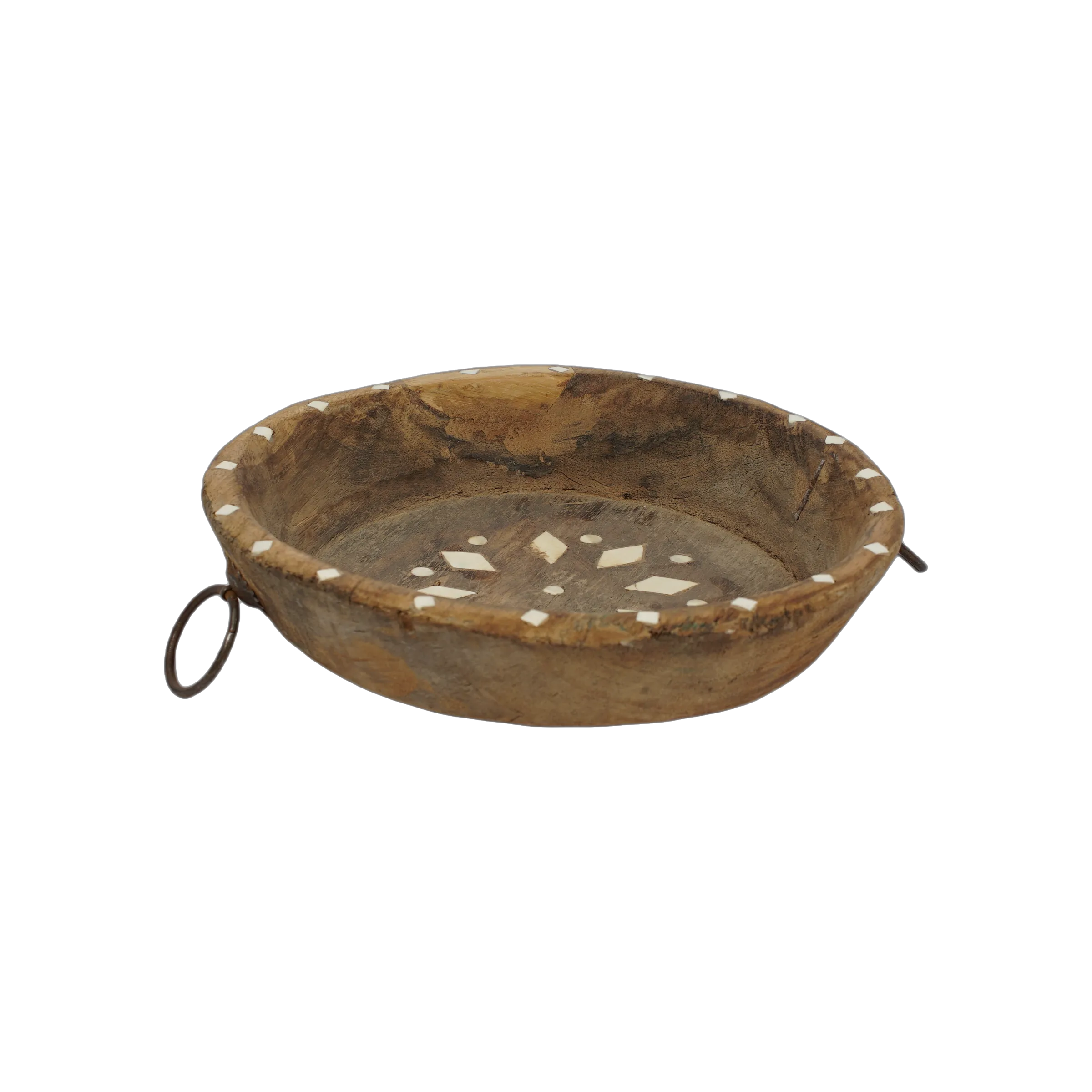 Ajawa - Corbeille en bois ancien et incrustations en os n°9 - vue 3