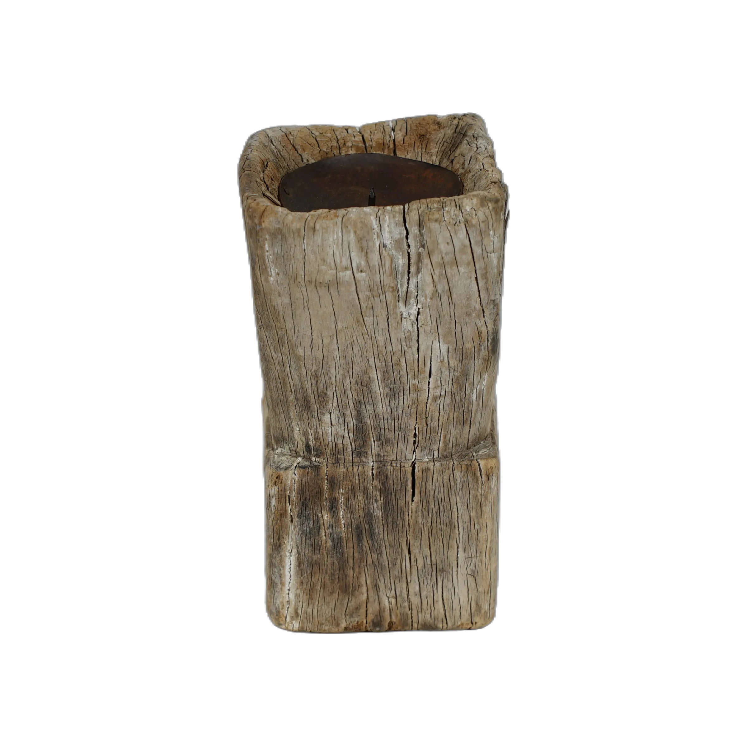 Bijani - Bougeoir en bois ancien n°100