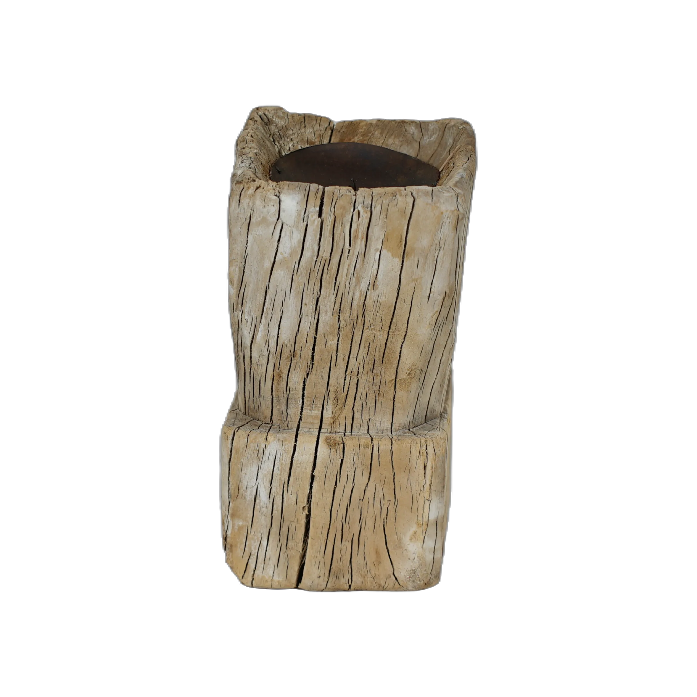 Bijani - Bougeoir en bois ancien n°100 - vue 3