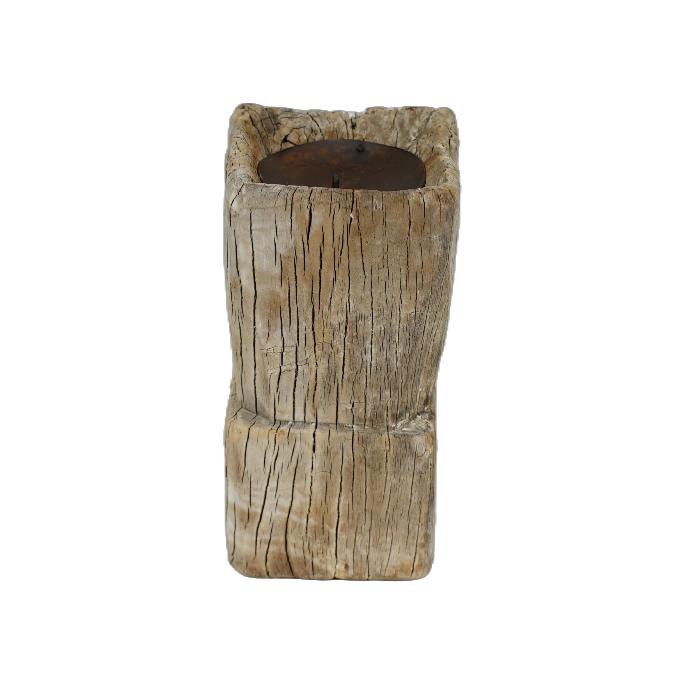 Bijani - Bougeoir en bois ancien n°100 - vue 4