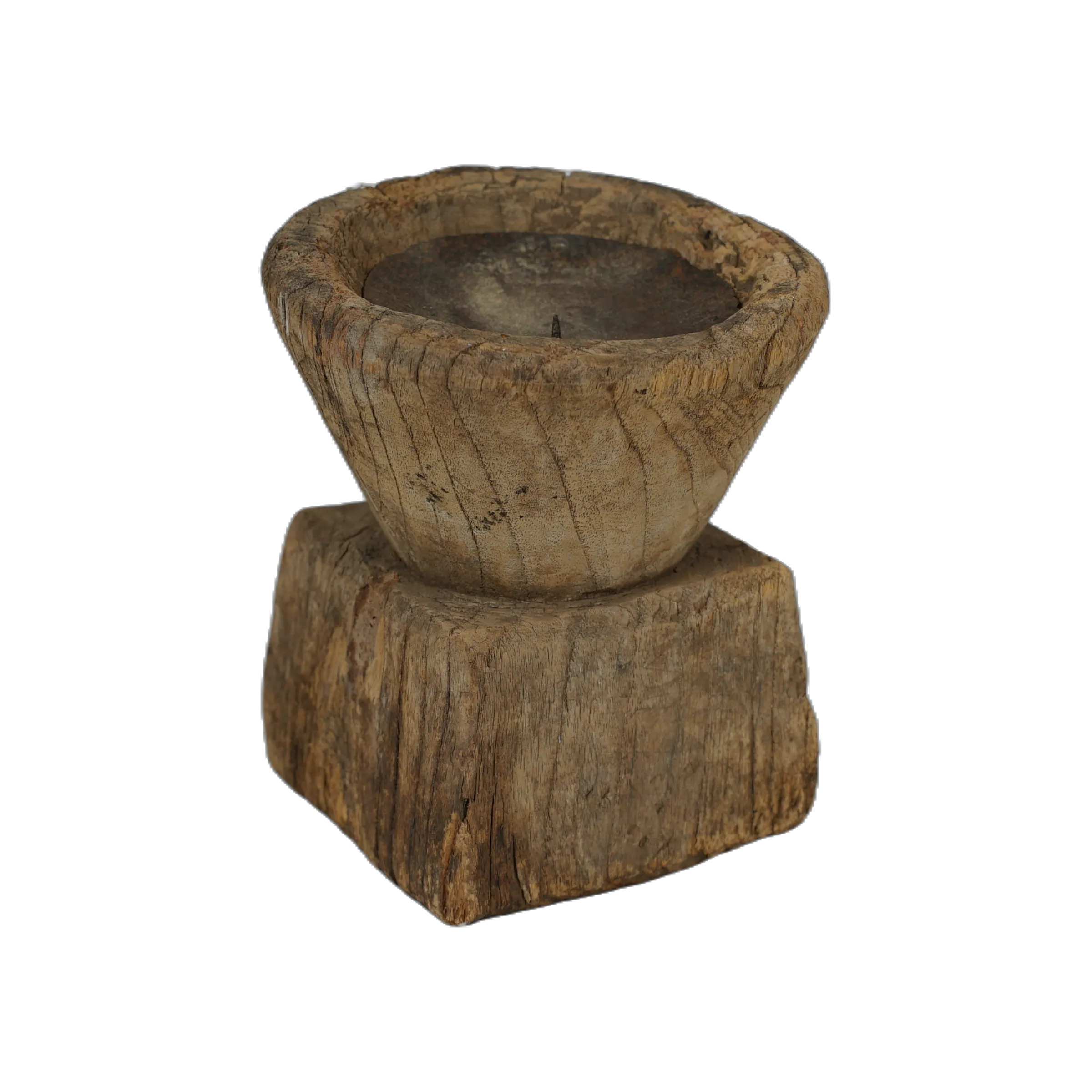Bijani - Bougeoir en bois ancien n°103 - vue 2