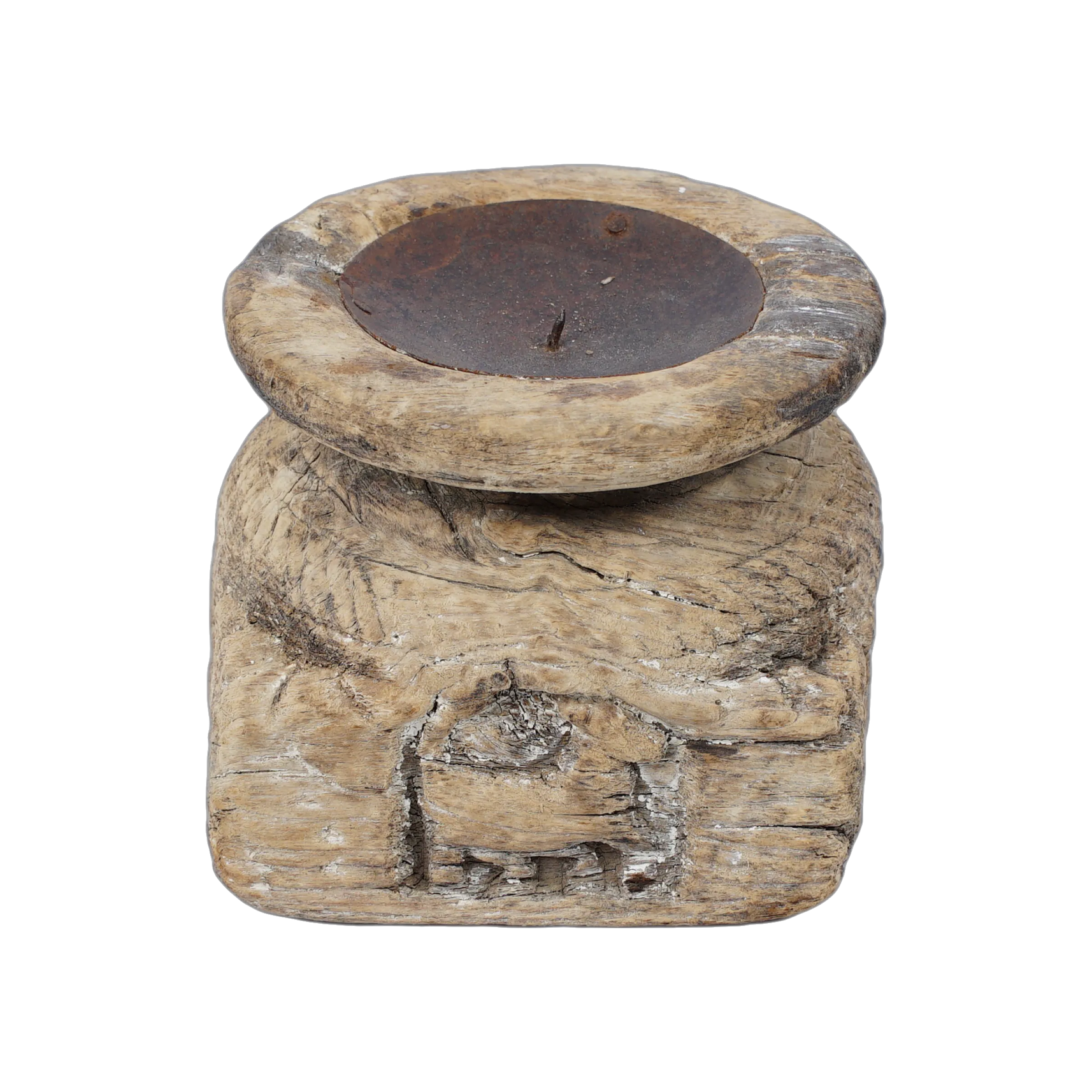 Bijani - Bougeoir en bois ancien n°105
