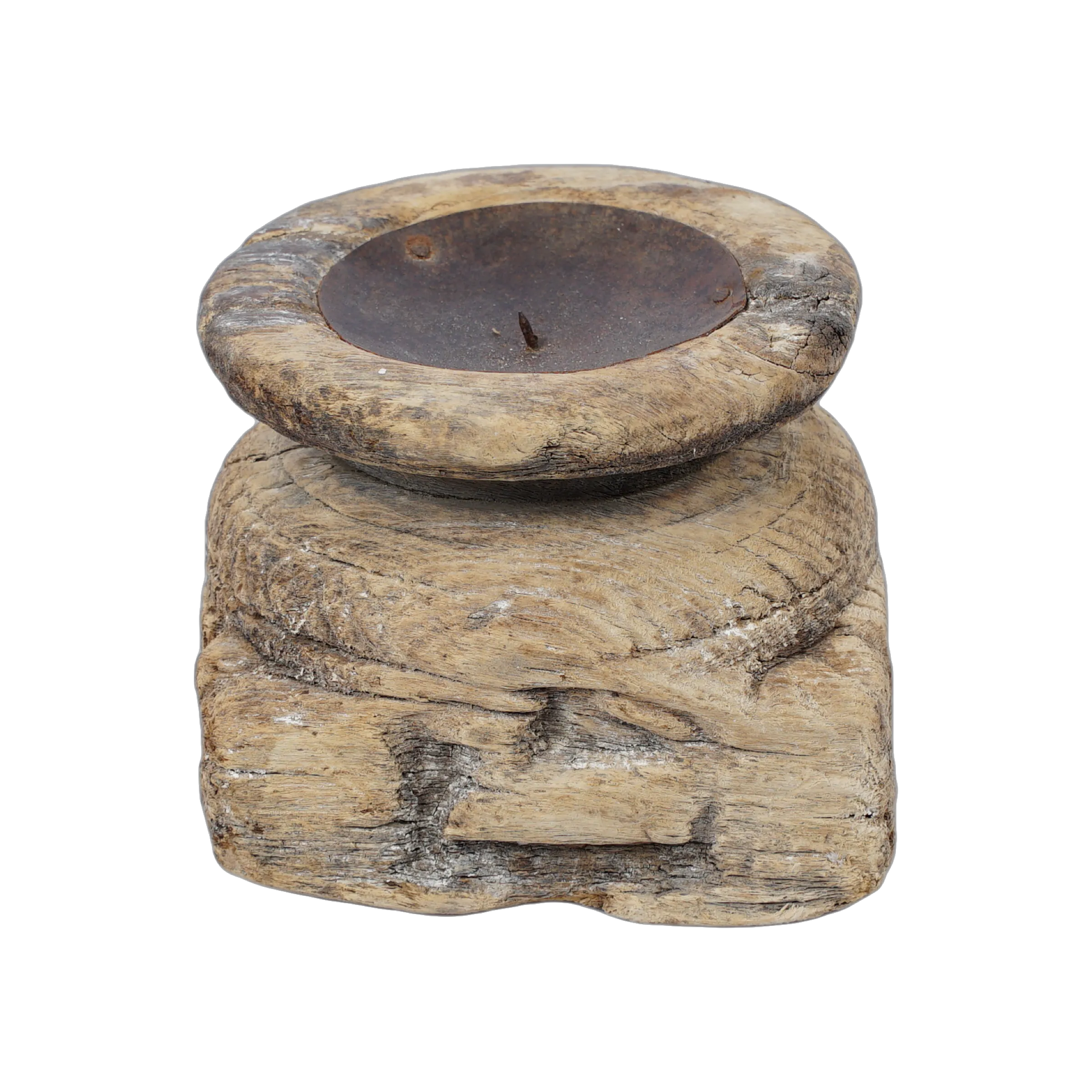 Bijani - Bougeoir en bois ancien n°105 - vue 3