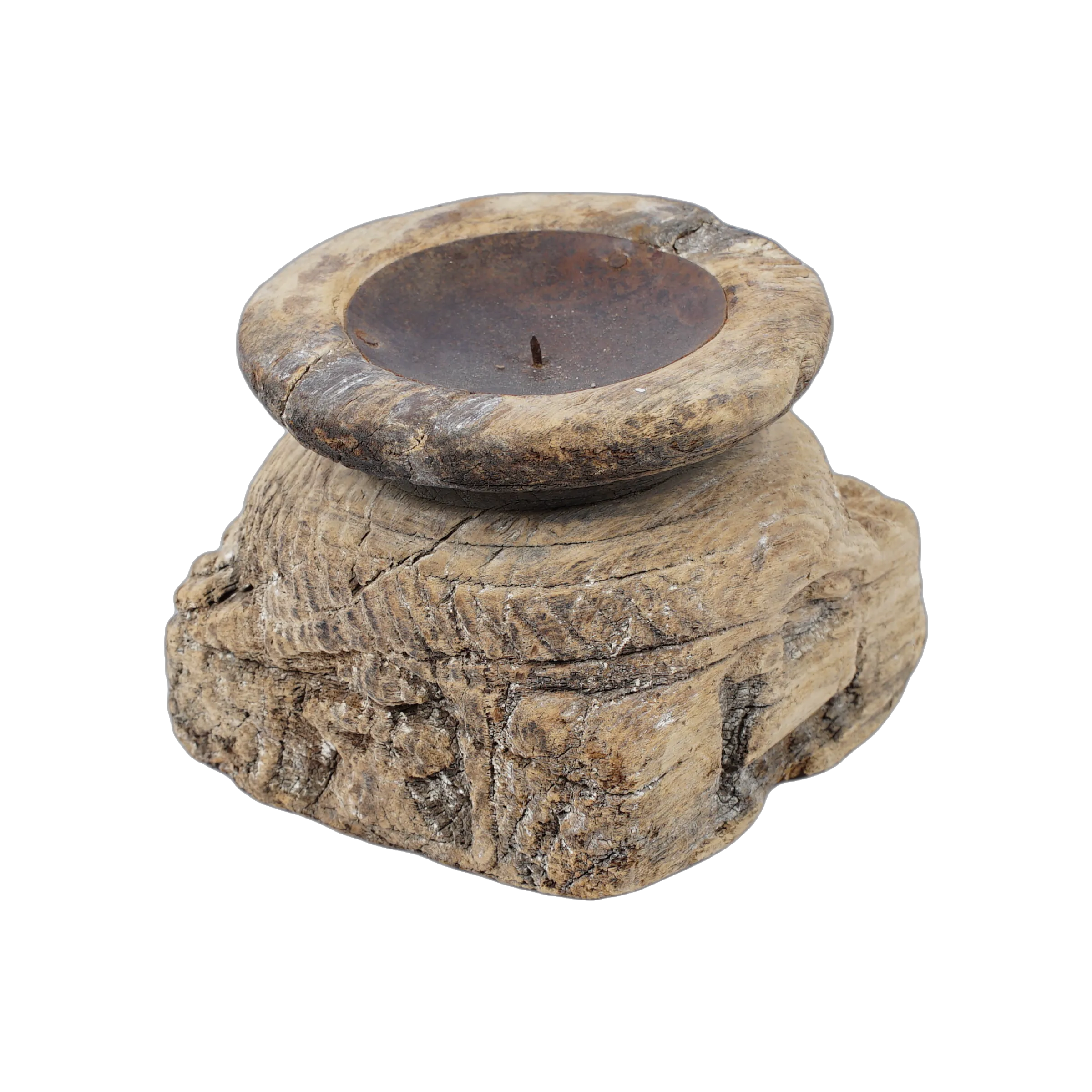 Bijani - Bougeoir en bois ancien n°105 - vue 4