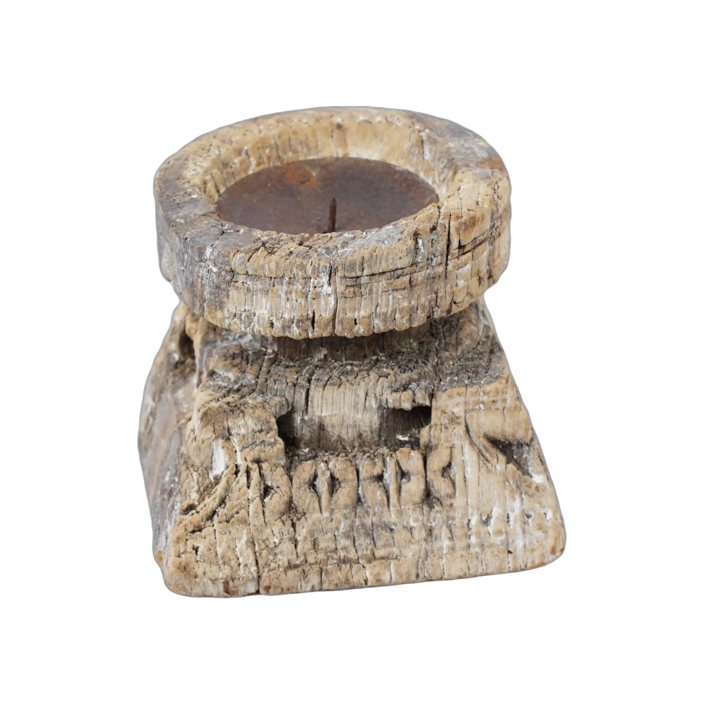 Bijani - Bougeoir en bois ancien n°107