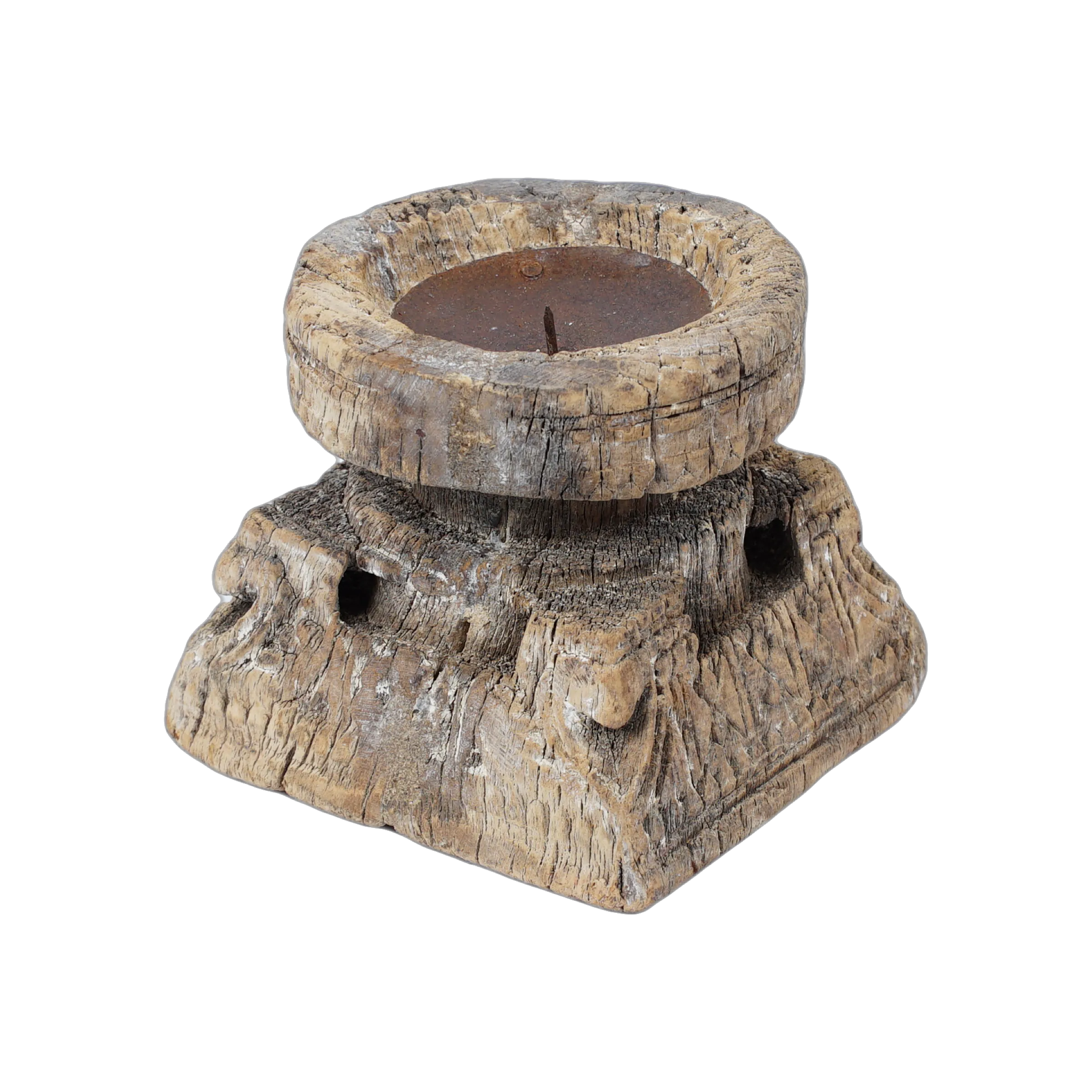 Bijani - Bougeoir en bois ancien n°107 - vue 4