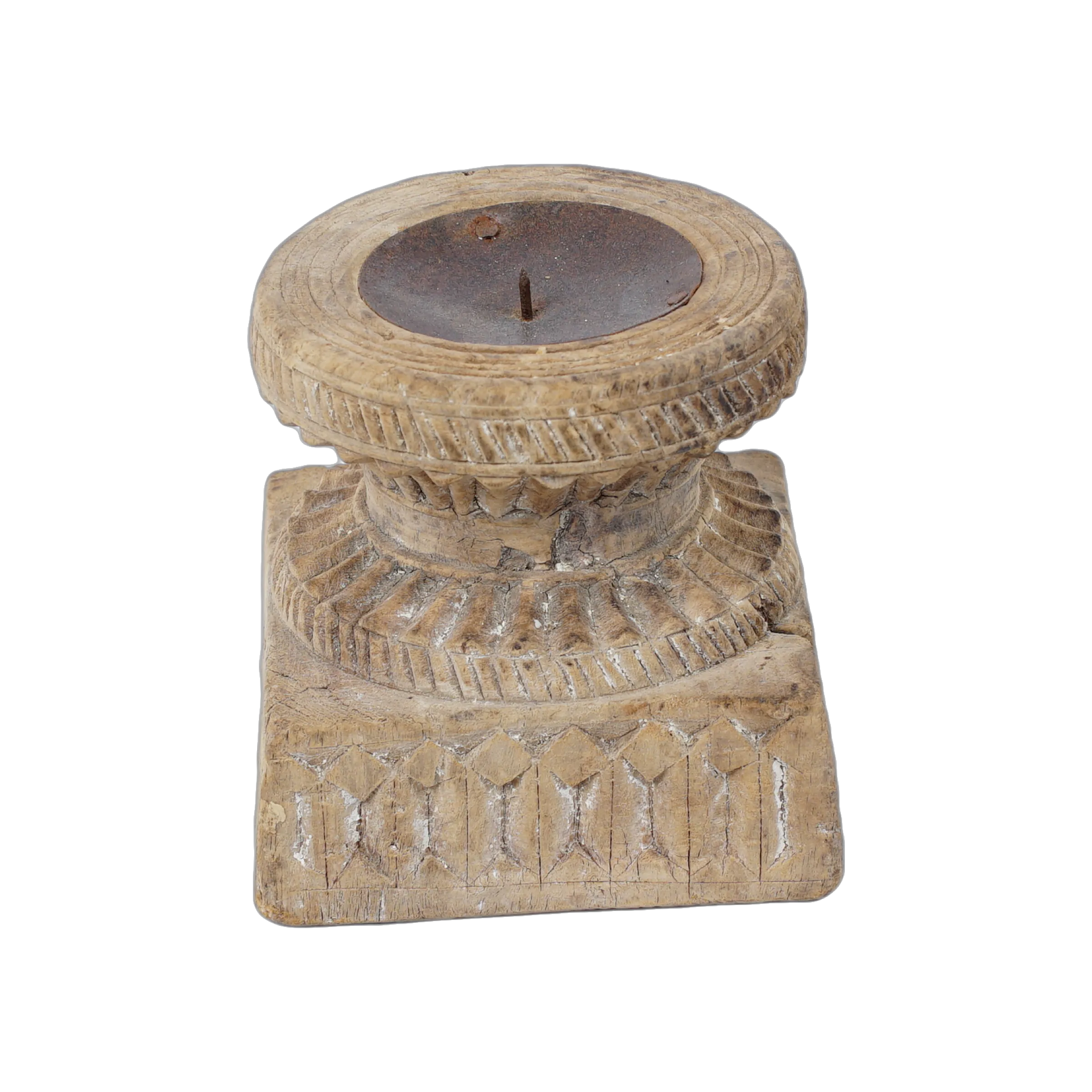 Bijani - Bougeoir en bois ancien n°109