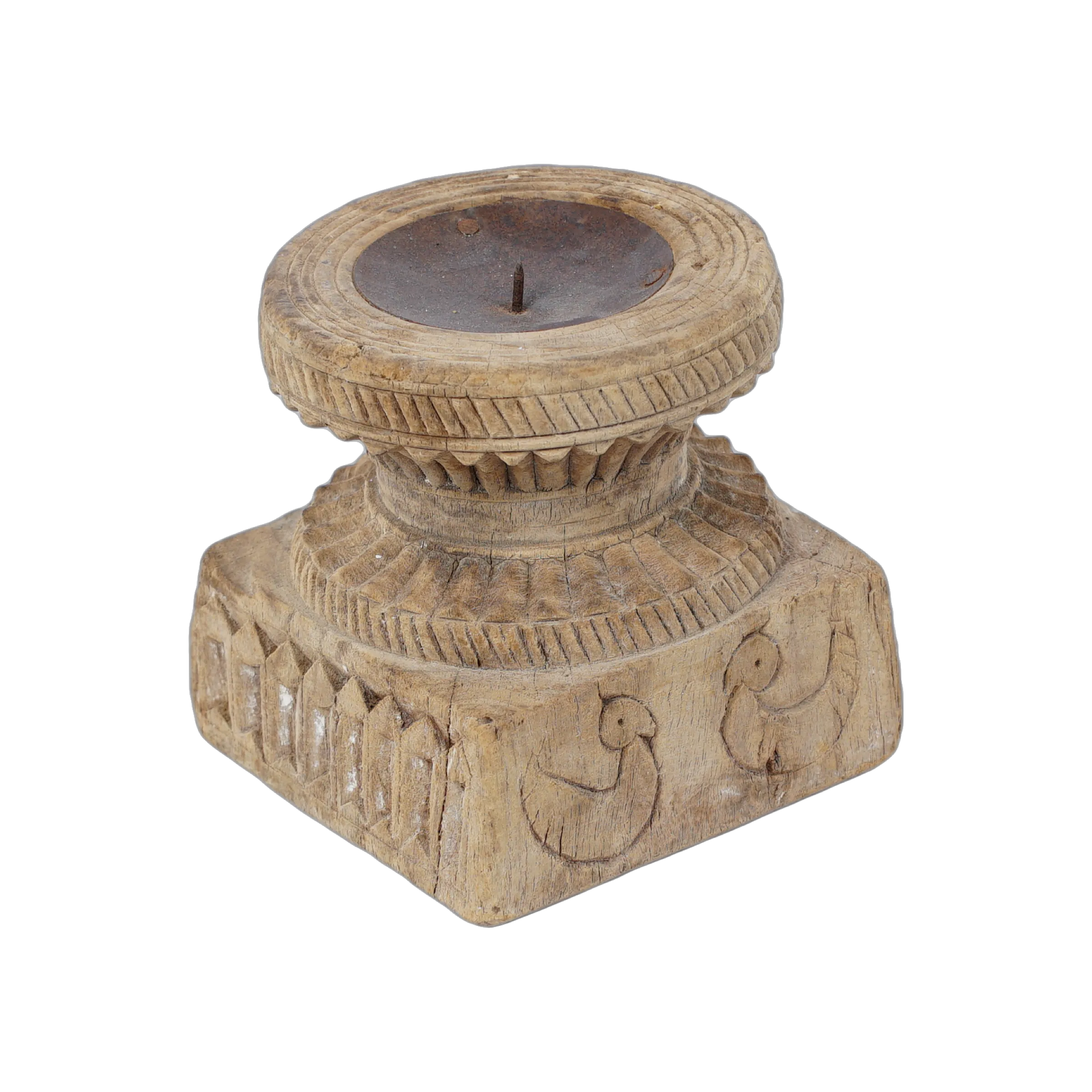 Bijani - Bougeoir en bois ancien n°109 - vue 4
