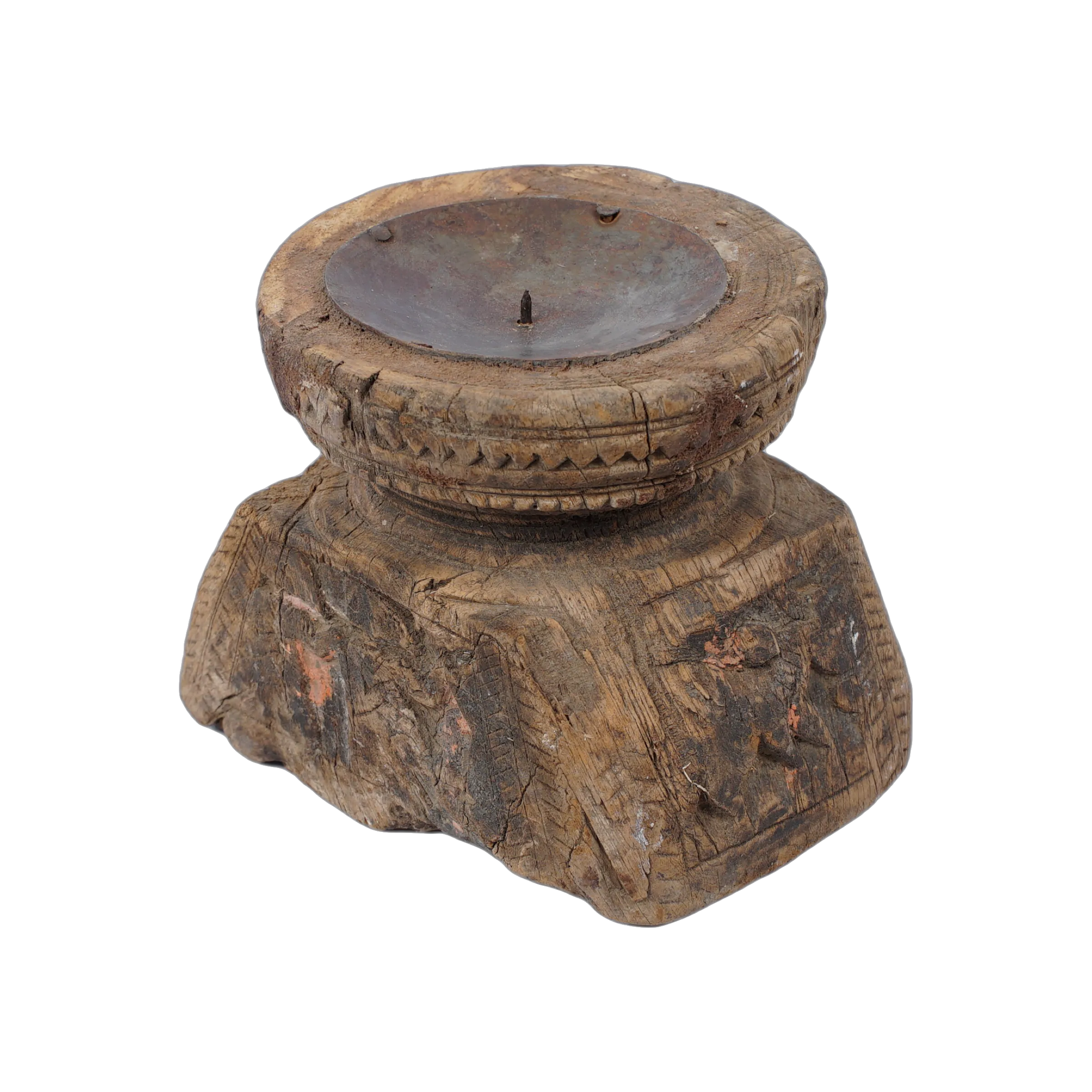 Bijani - Bougeoir en bois ancien n°110 - vue 2