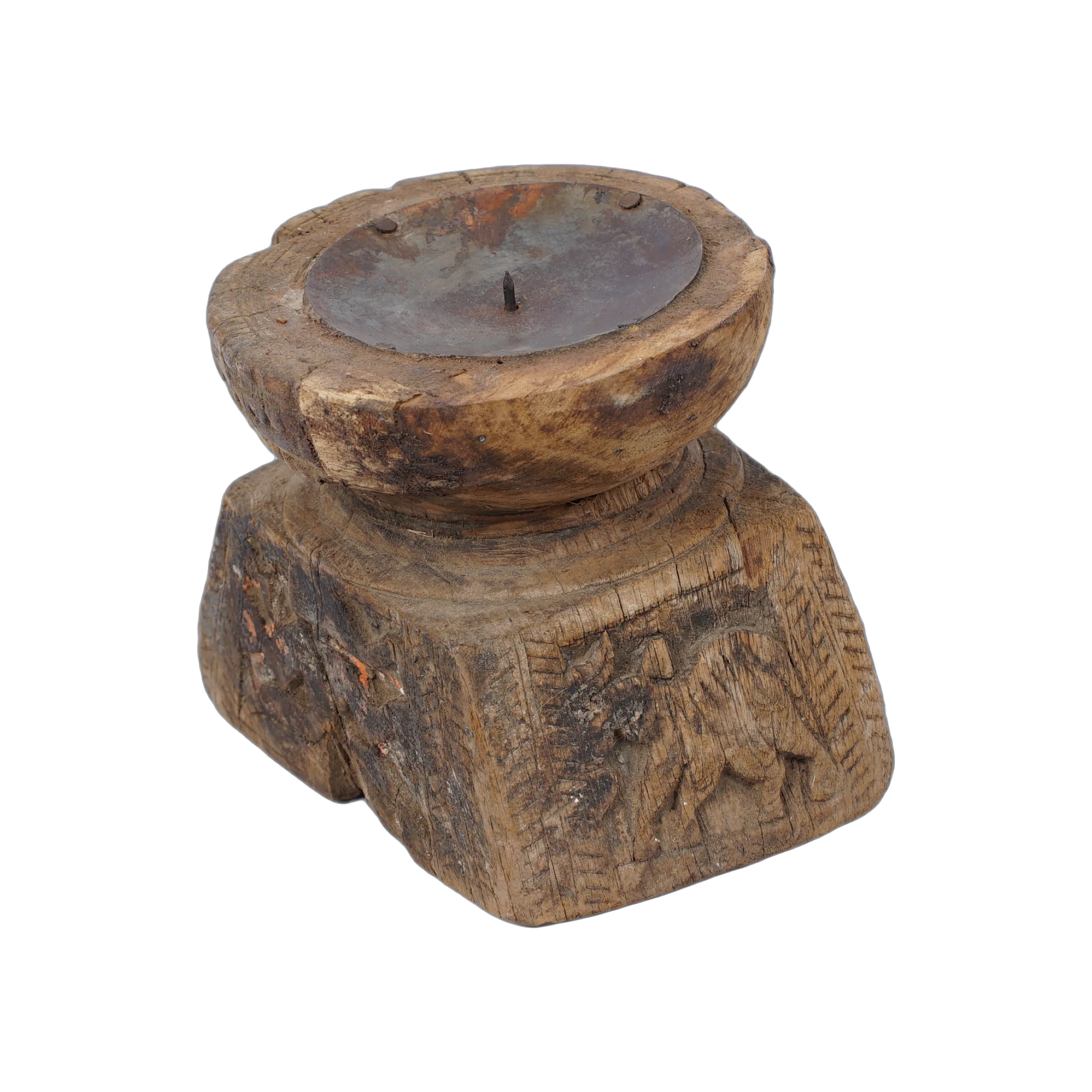 Bijani - Bougeoir en bois ancien n°110 - vue 4