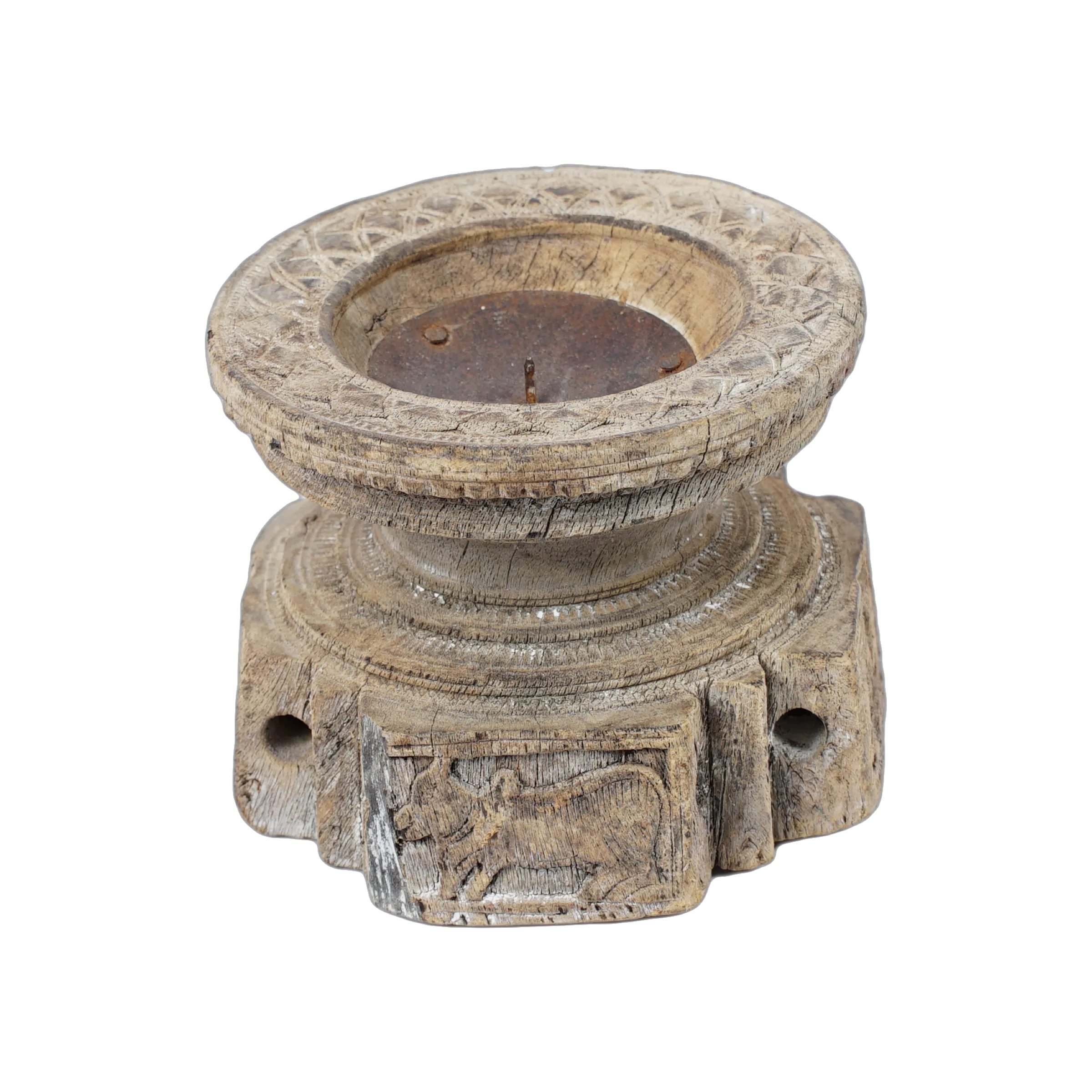 Bijani - Bougeoir en bois ancien n°112