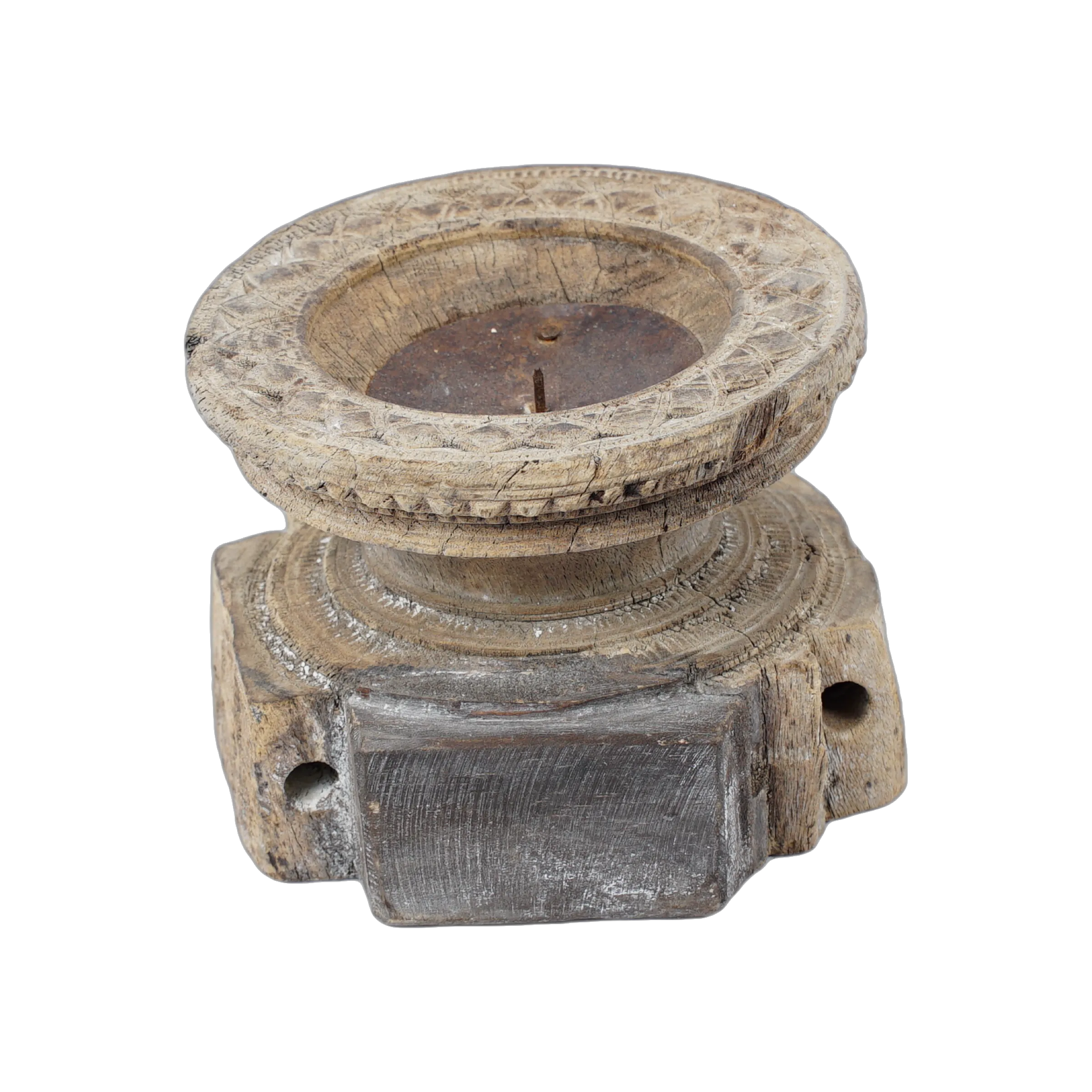 Bijani - Bougeoir en bois ancien n°112 - vue 3