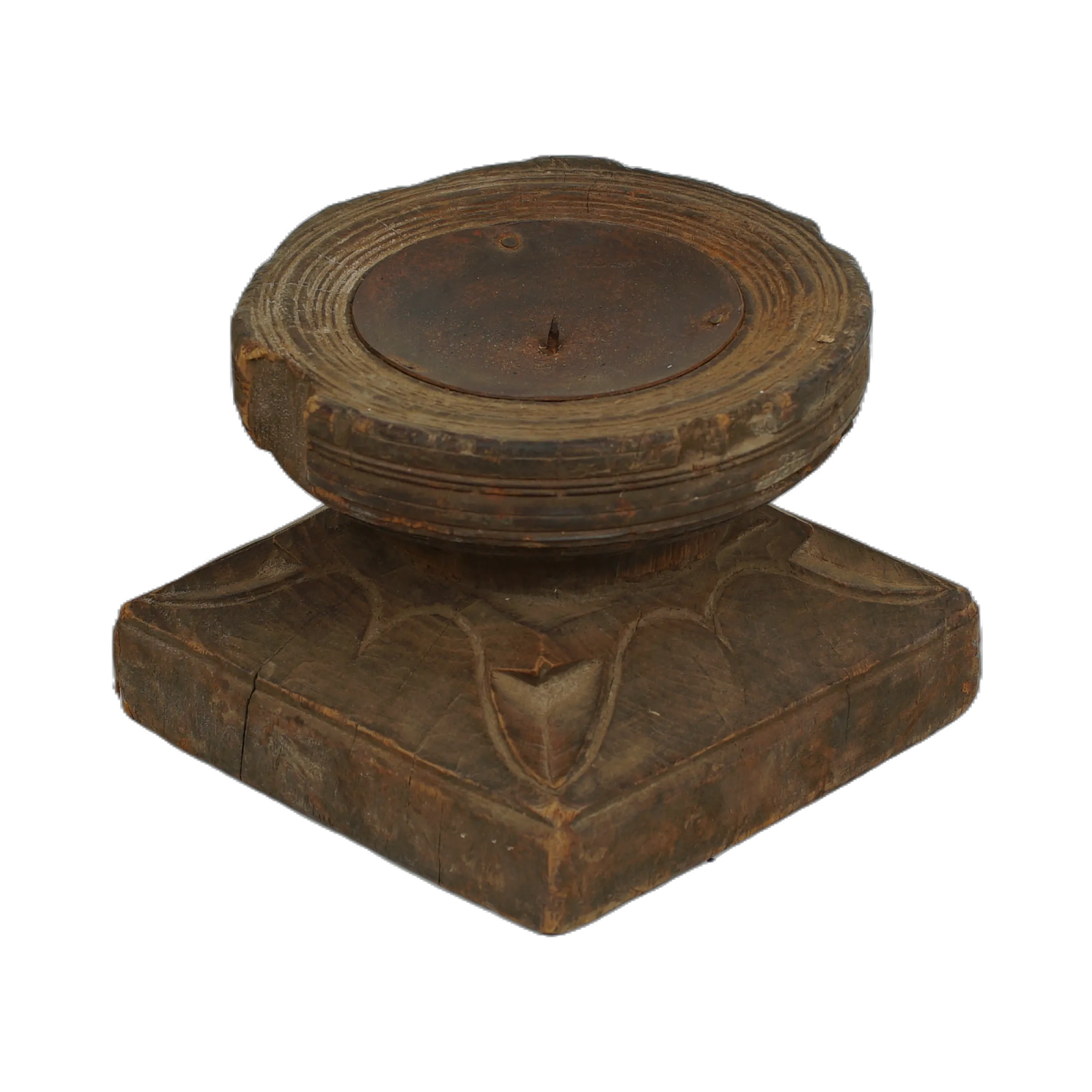 Bijani - Bougeoir en bois ancien n°77 - vue 2