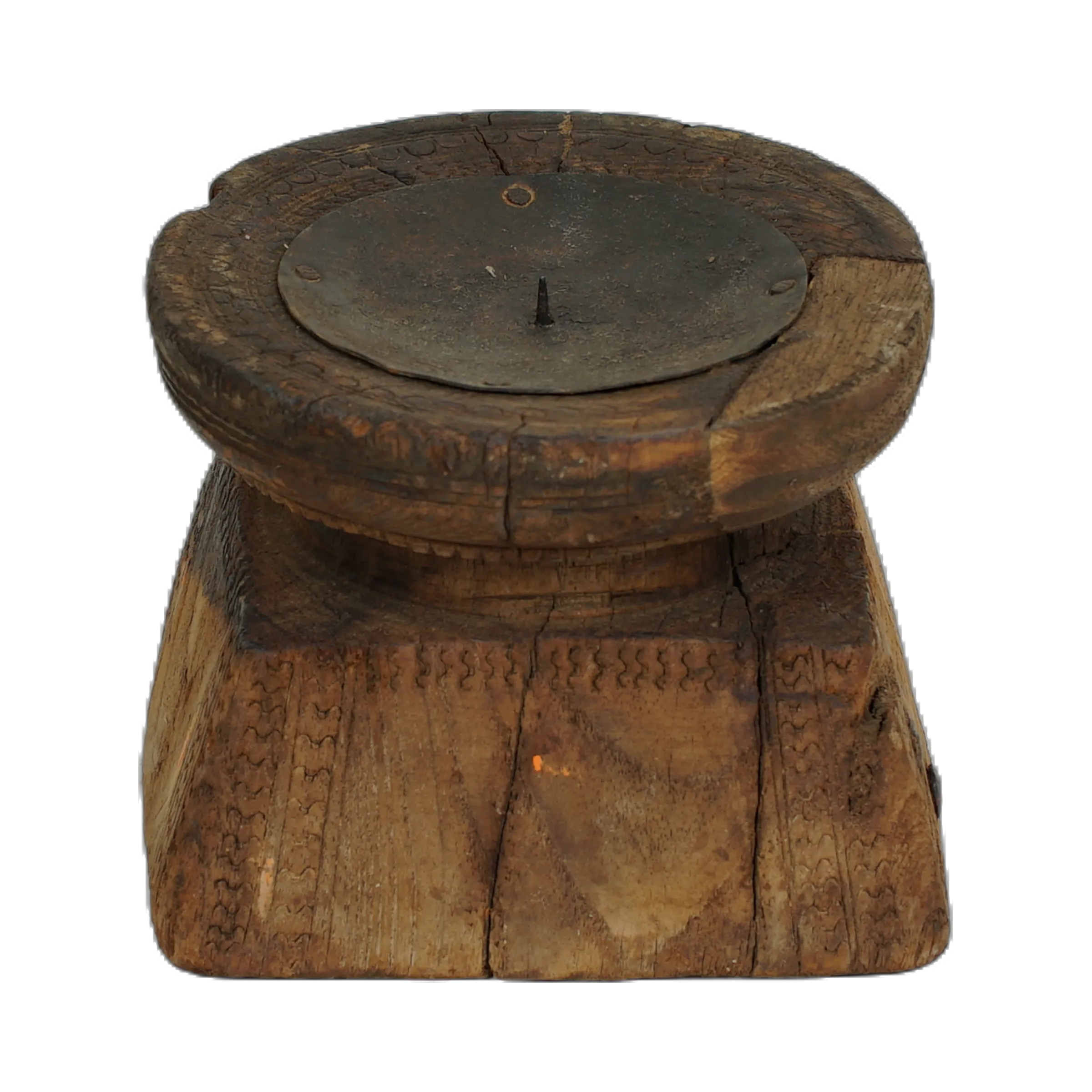 Bijani - Bougeoir en bois ancien n°78 - vue 4