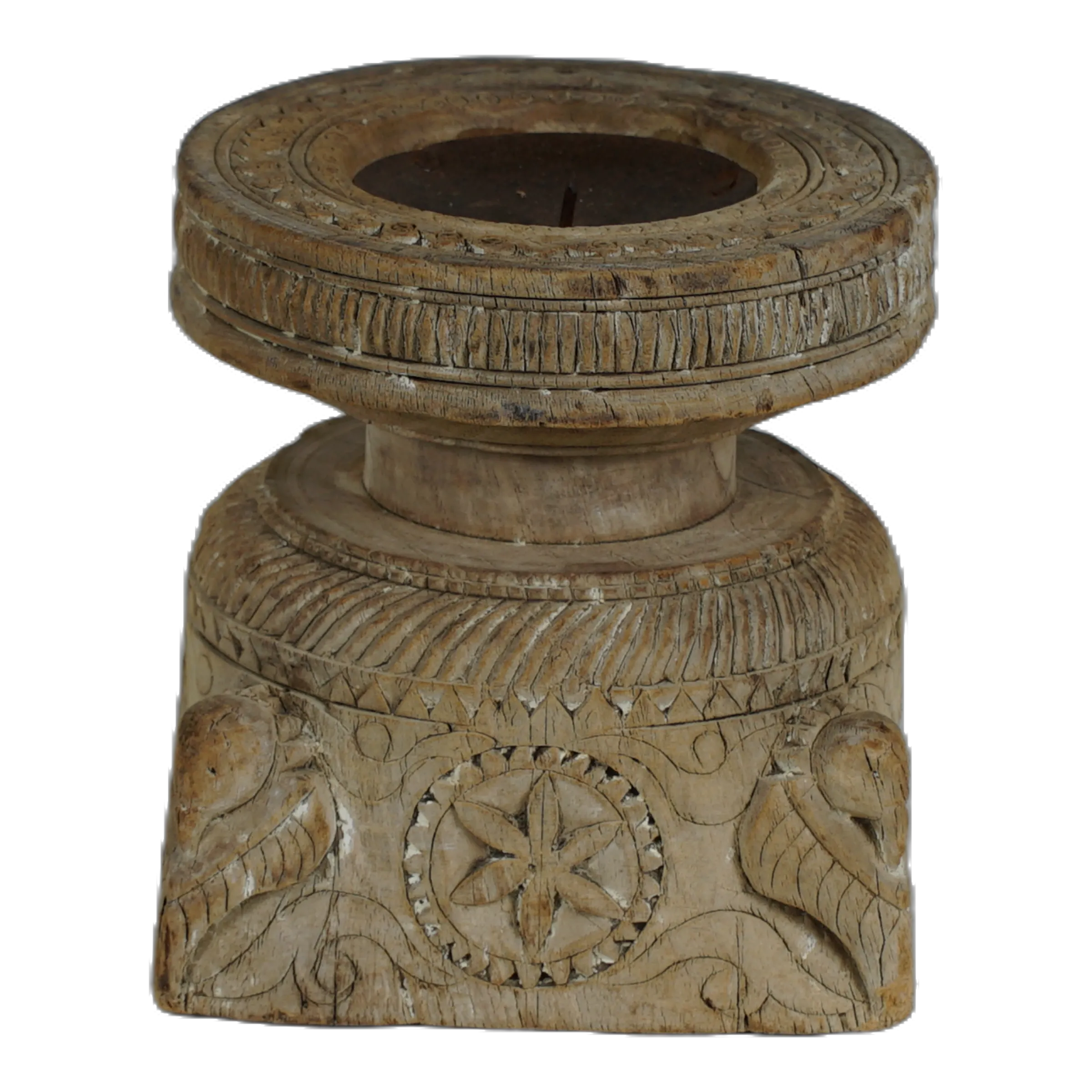Bijani - Bougeoir en bois ancien n°84 - vue 3