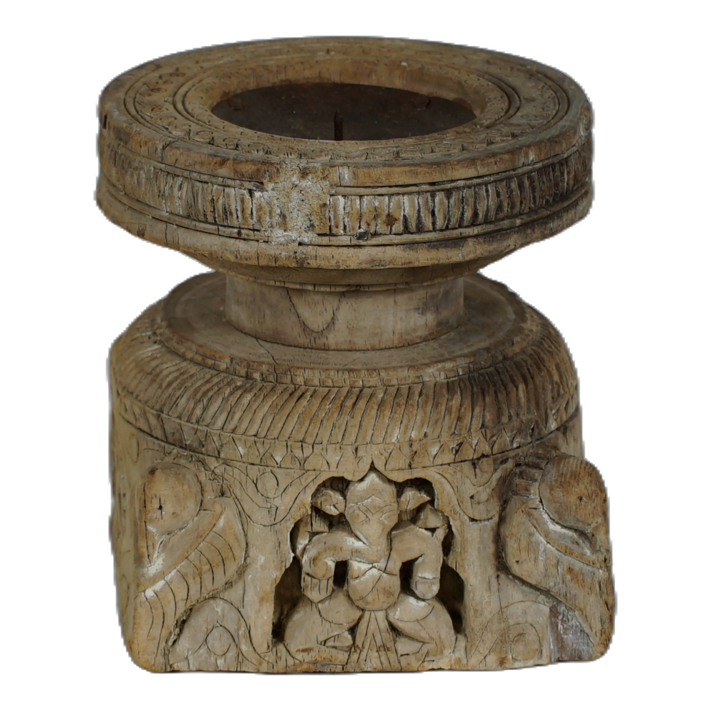 Bijani - Bougeoir en bois ancien n°84 - vue 4