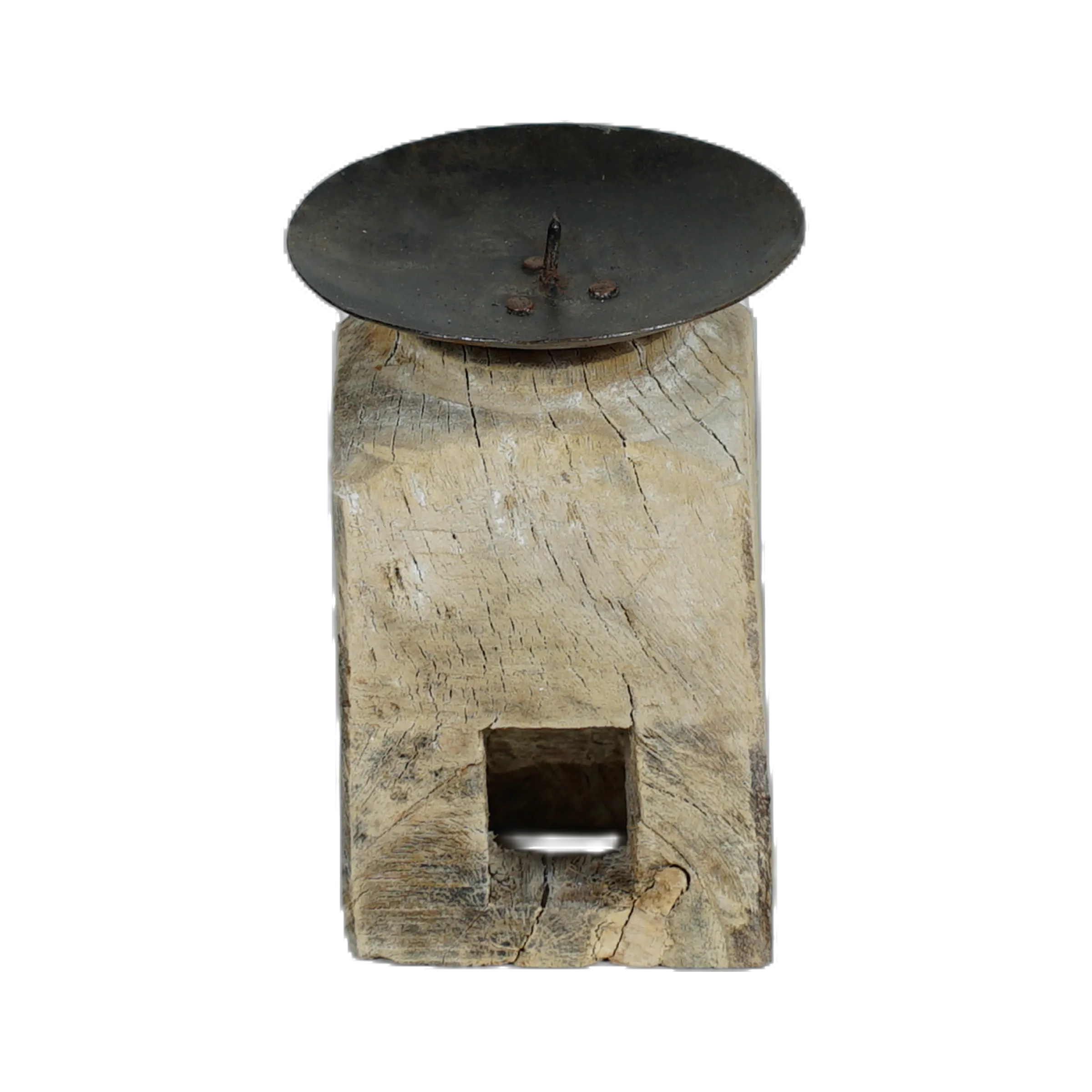 Chirag - Bougeoir sur pied en bois n°1 - vue 2