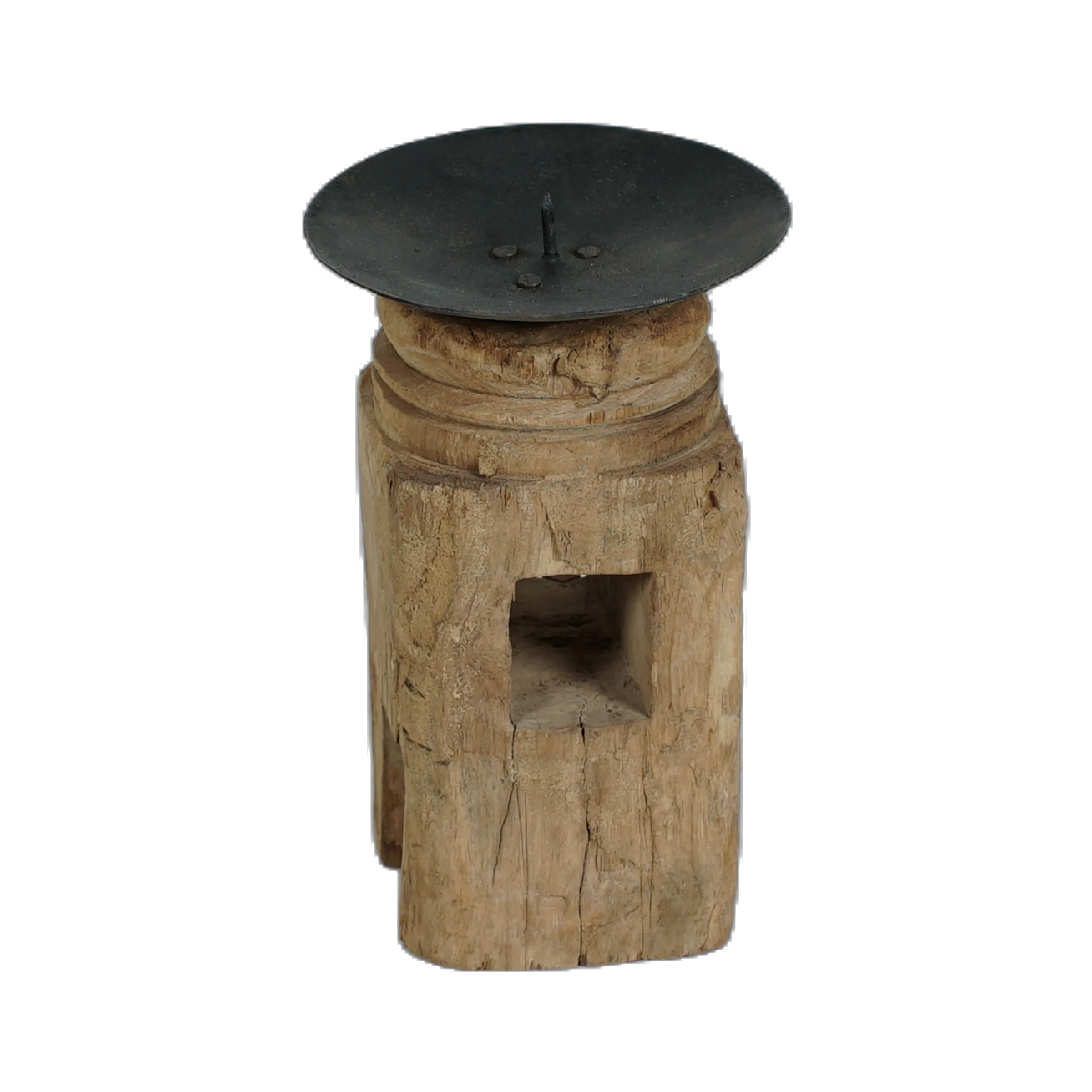 Chirag - Bougeoir sur pied en bois n°2 - vue 4