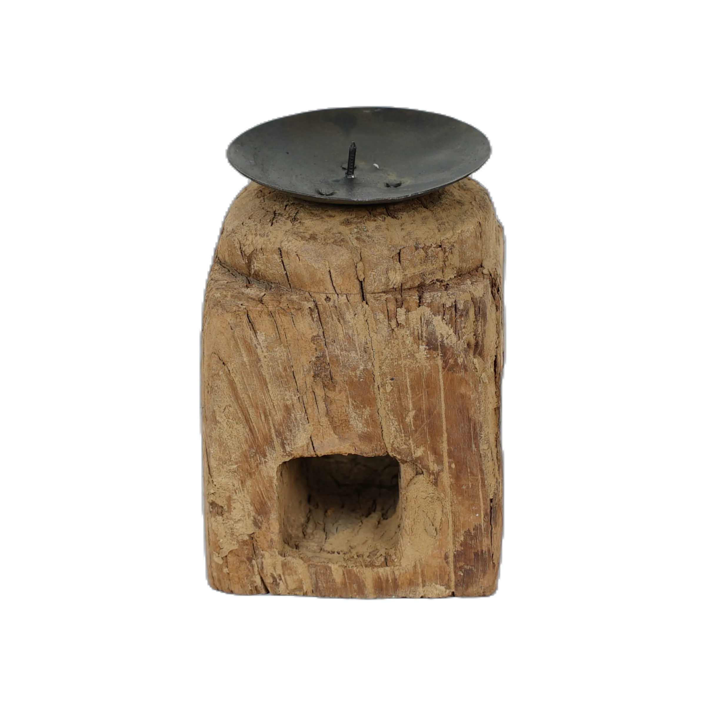 Chirag - Bougeoir sur pied en bois n°7