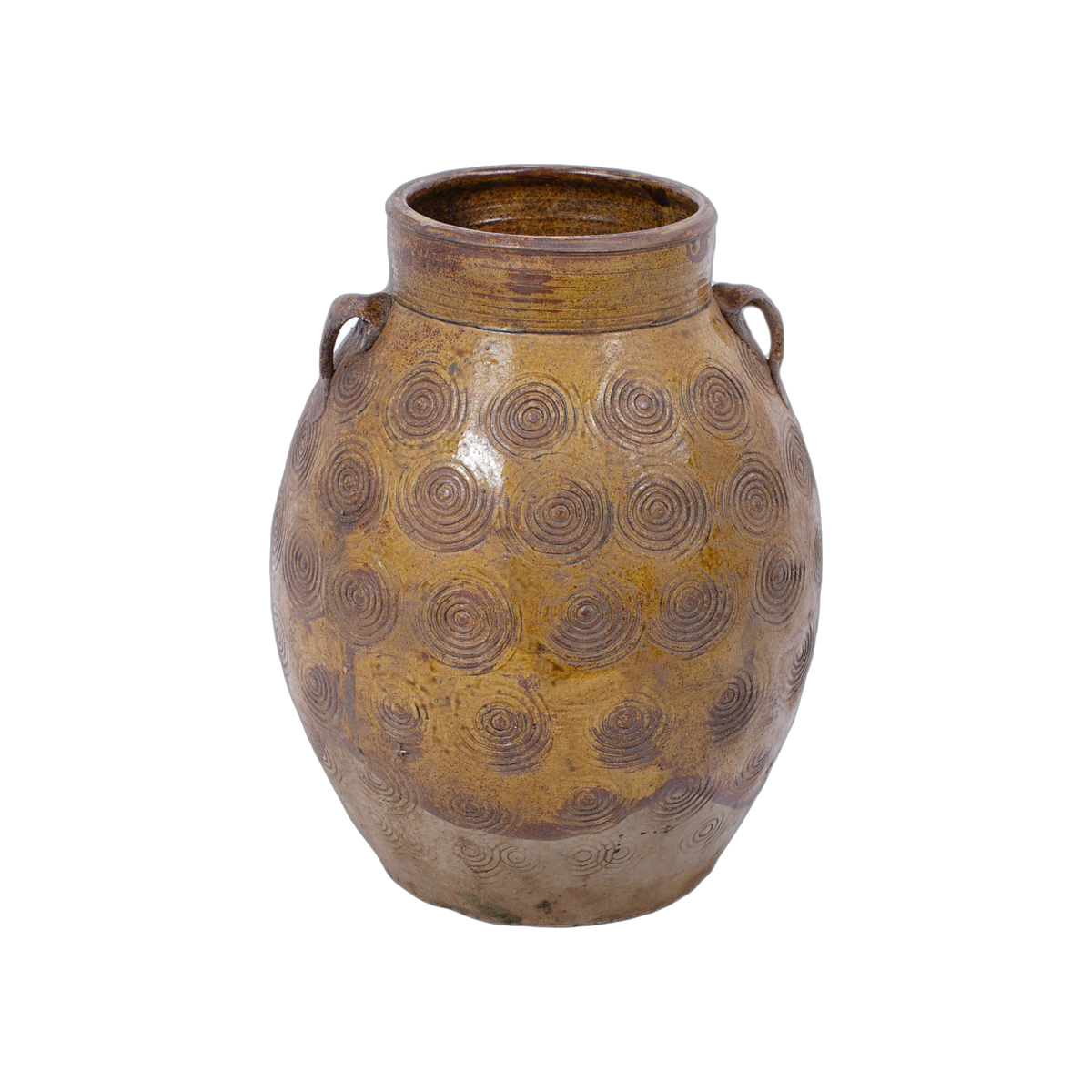 Zhenli – Pot ancien en grès à motifs concentriques n°14
