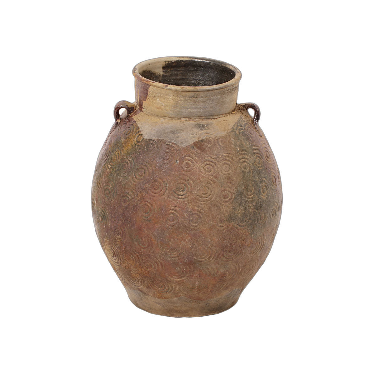 Zhenli – Pot ancien en grès à motifs concentriques n°18