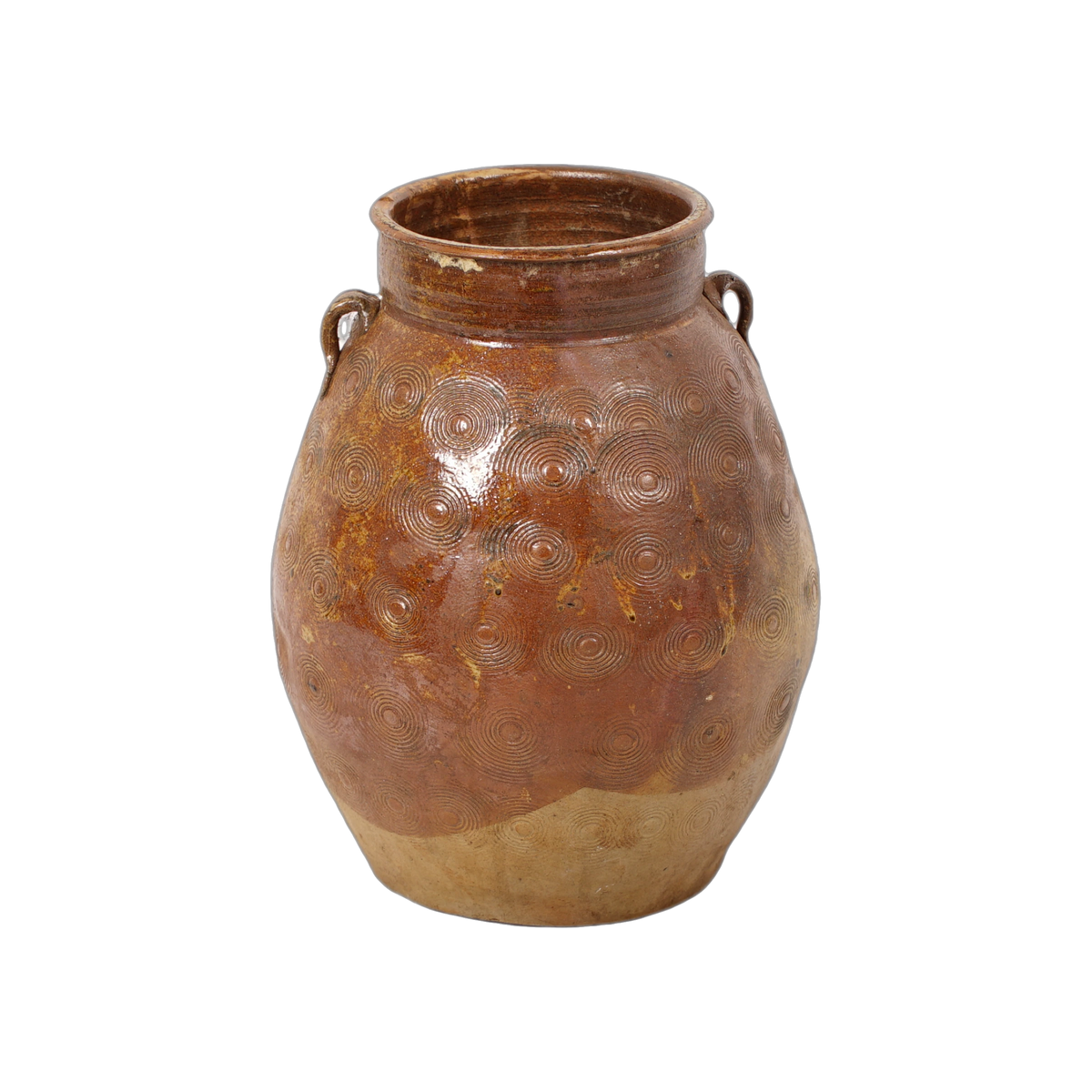 Zhenli – Pot ancien en grès à motifs concentriques n°20