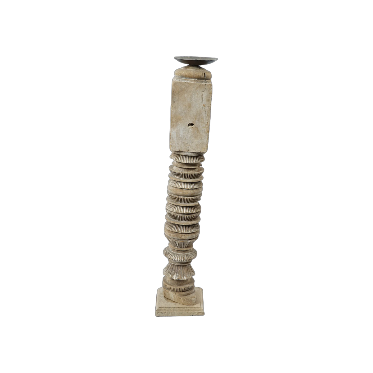 Rajvansh - Bougeoir ancien en bois n°63