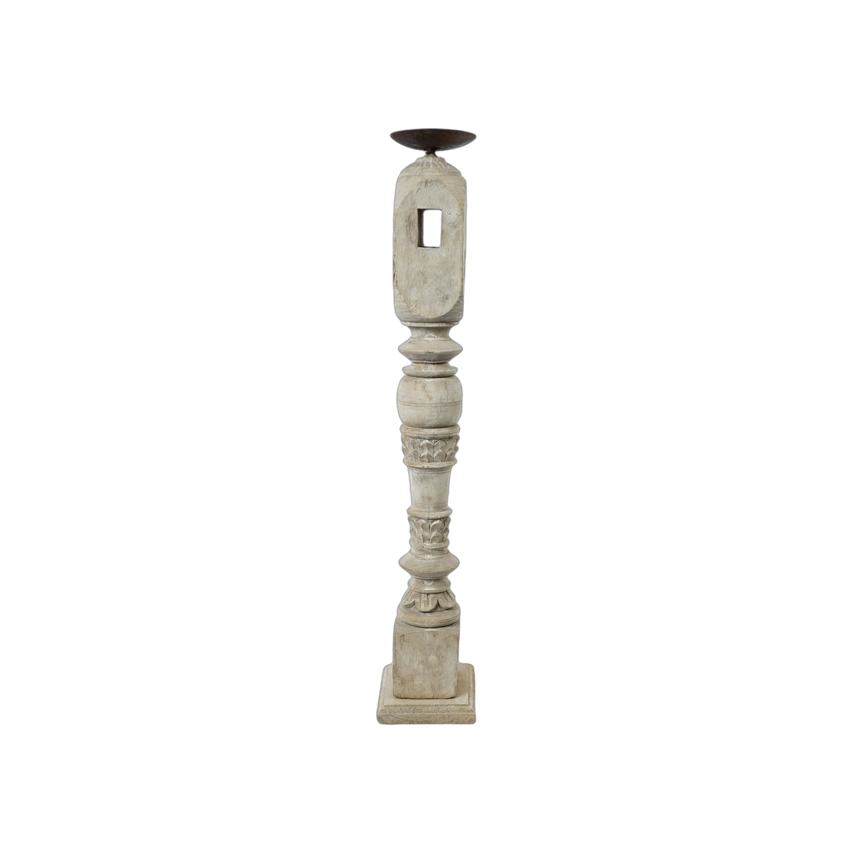 Rajvansh - Bougeoir ancien en bois n°64