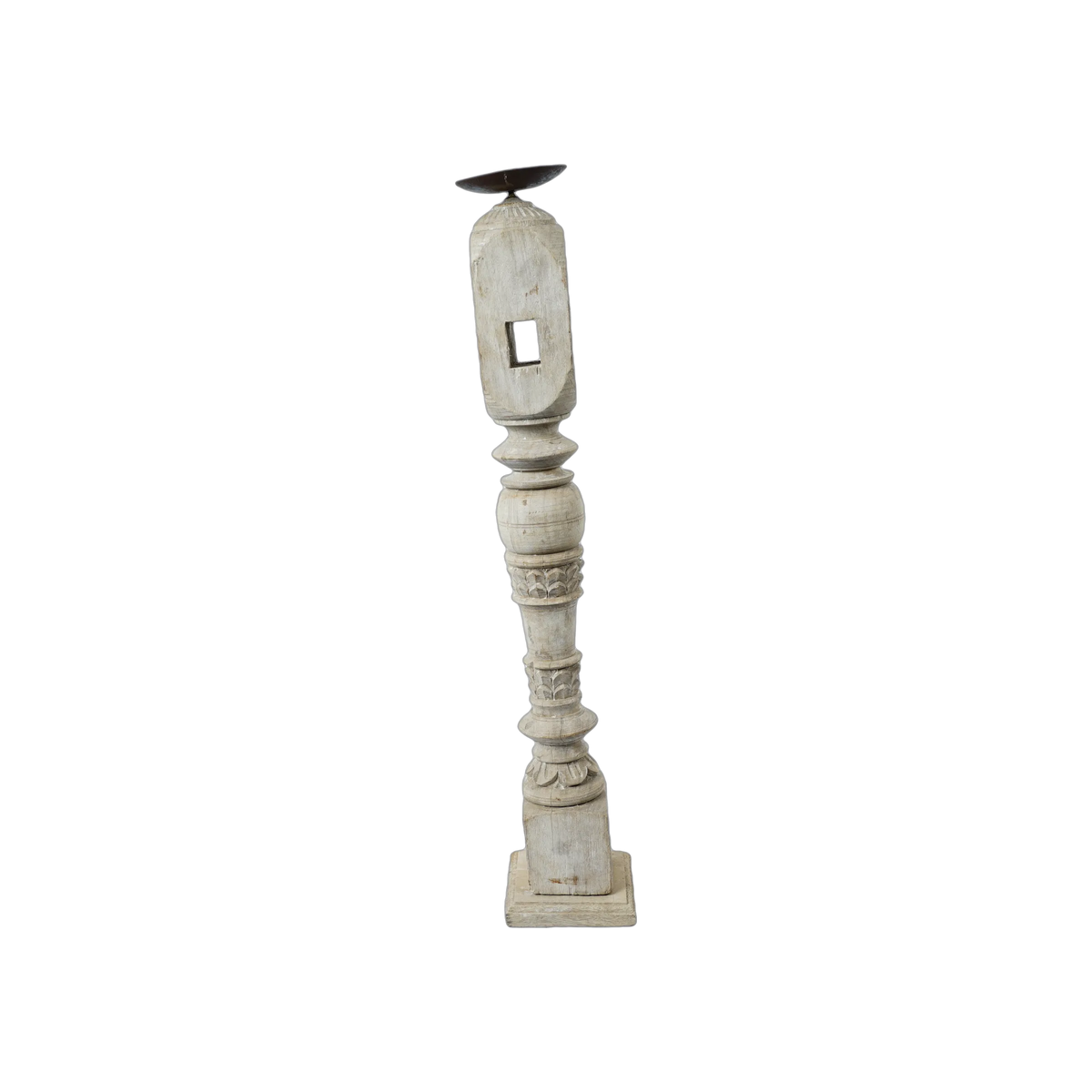 Rajvansh - Bougeoir ancien en bois n°64 - vue 4