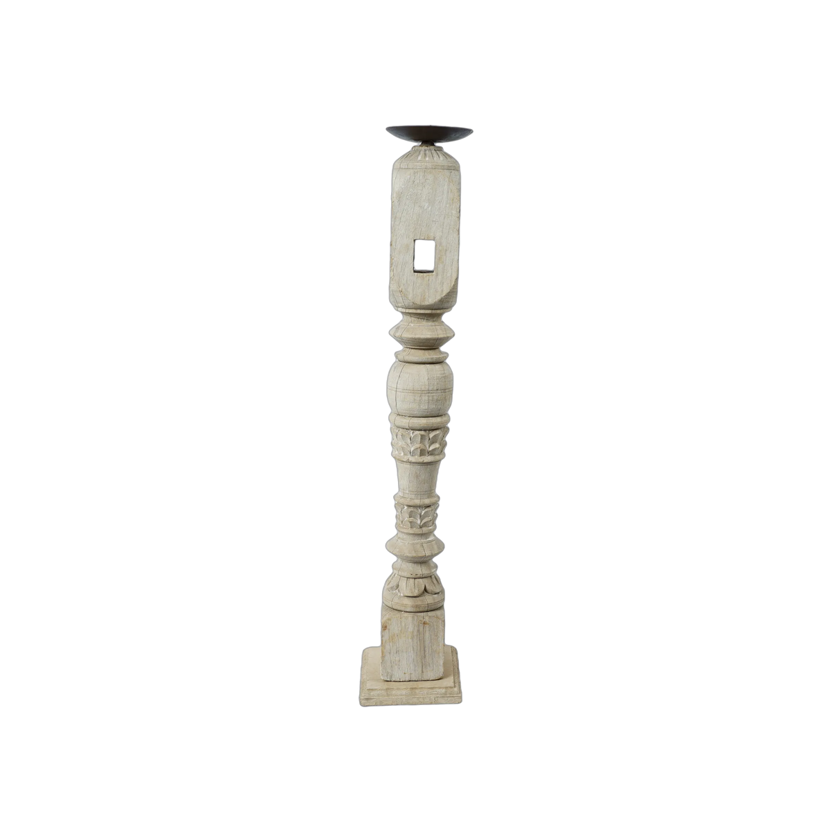 Rajvansh - Bougeoir ancien en bois n°67 - vue 2
