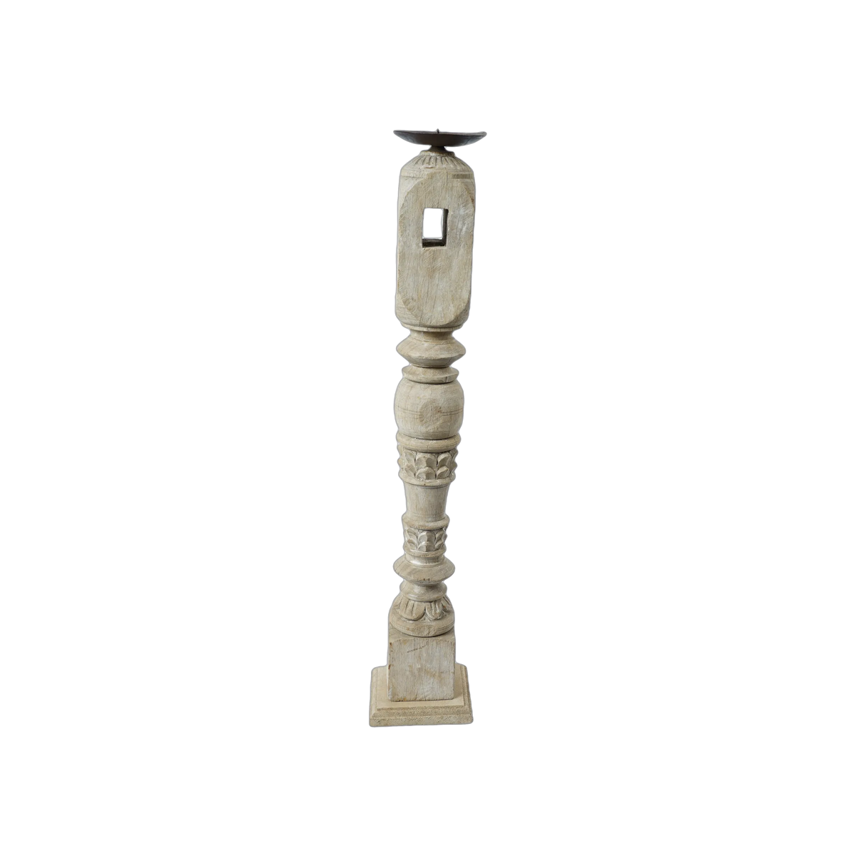 Rajvansh - Bougeoir ancien en bois n°67 - vue 3