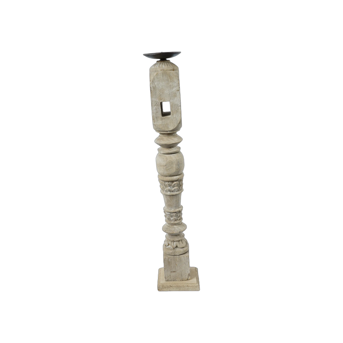 Rajvansh - Bougeoir ancien en bois n°67 - vue 5