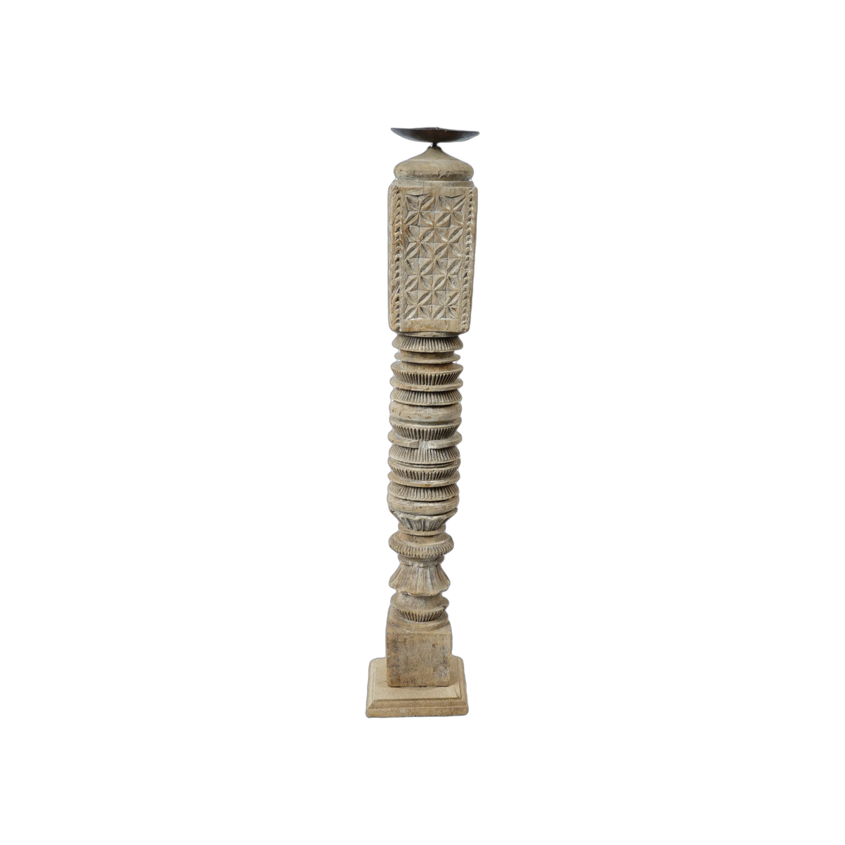 Rajvansh - Bougeoir ancien en bois n°71