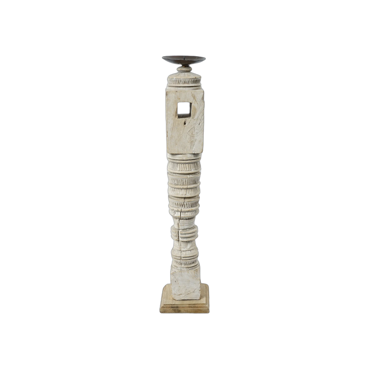 Rajvansh - Bougeoir ancien en bois n°73