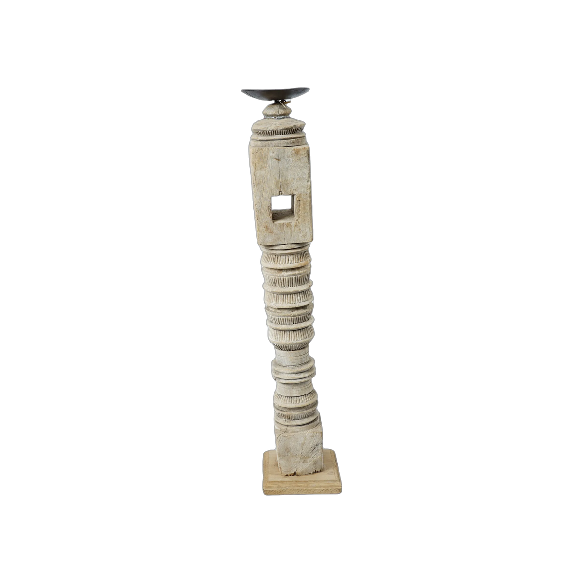 Rajvansh - Bougeoir ancien en bois n°74