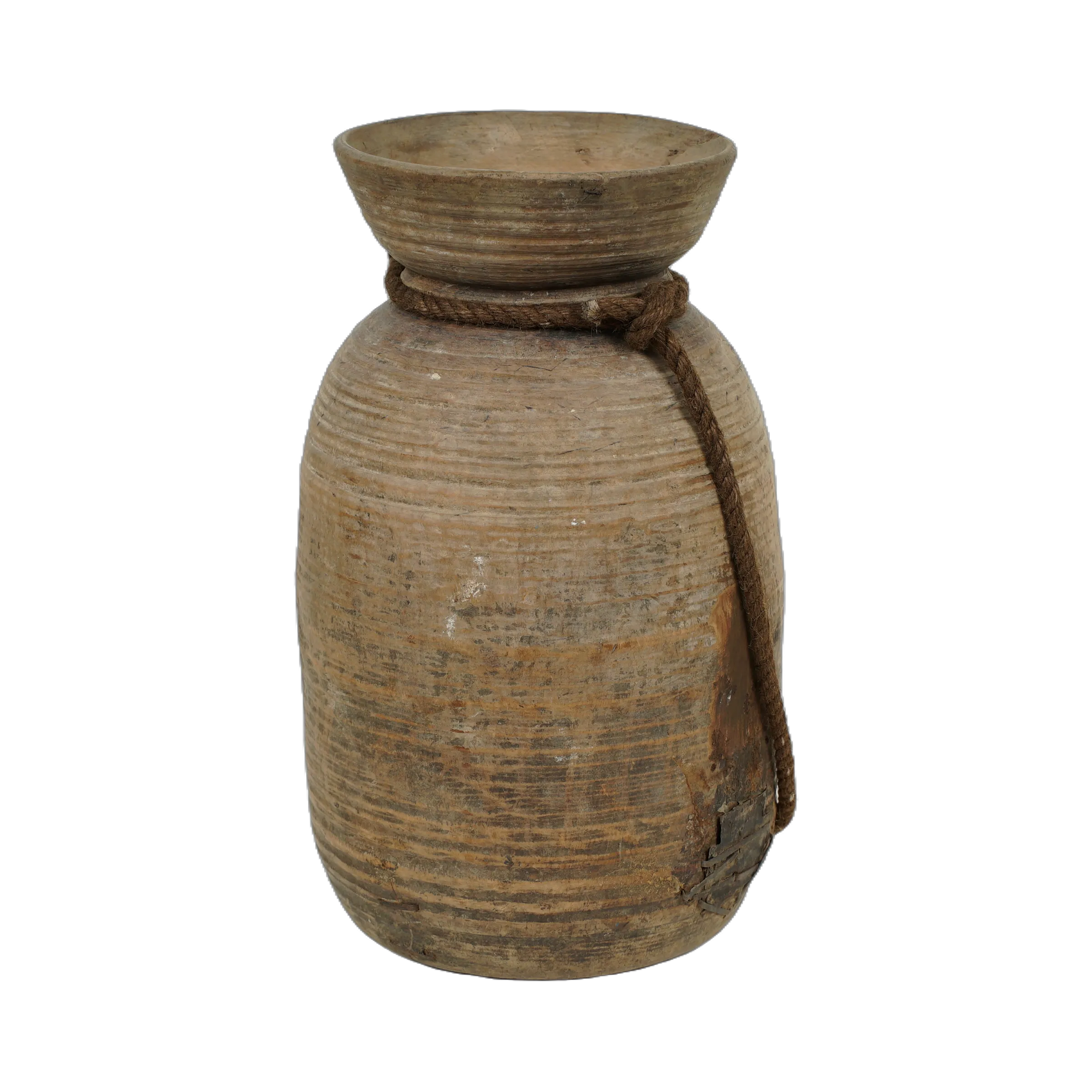 Tosh - Pot ancien en bois n°3 - vue 4