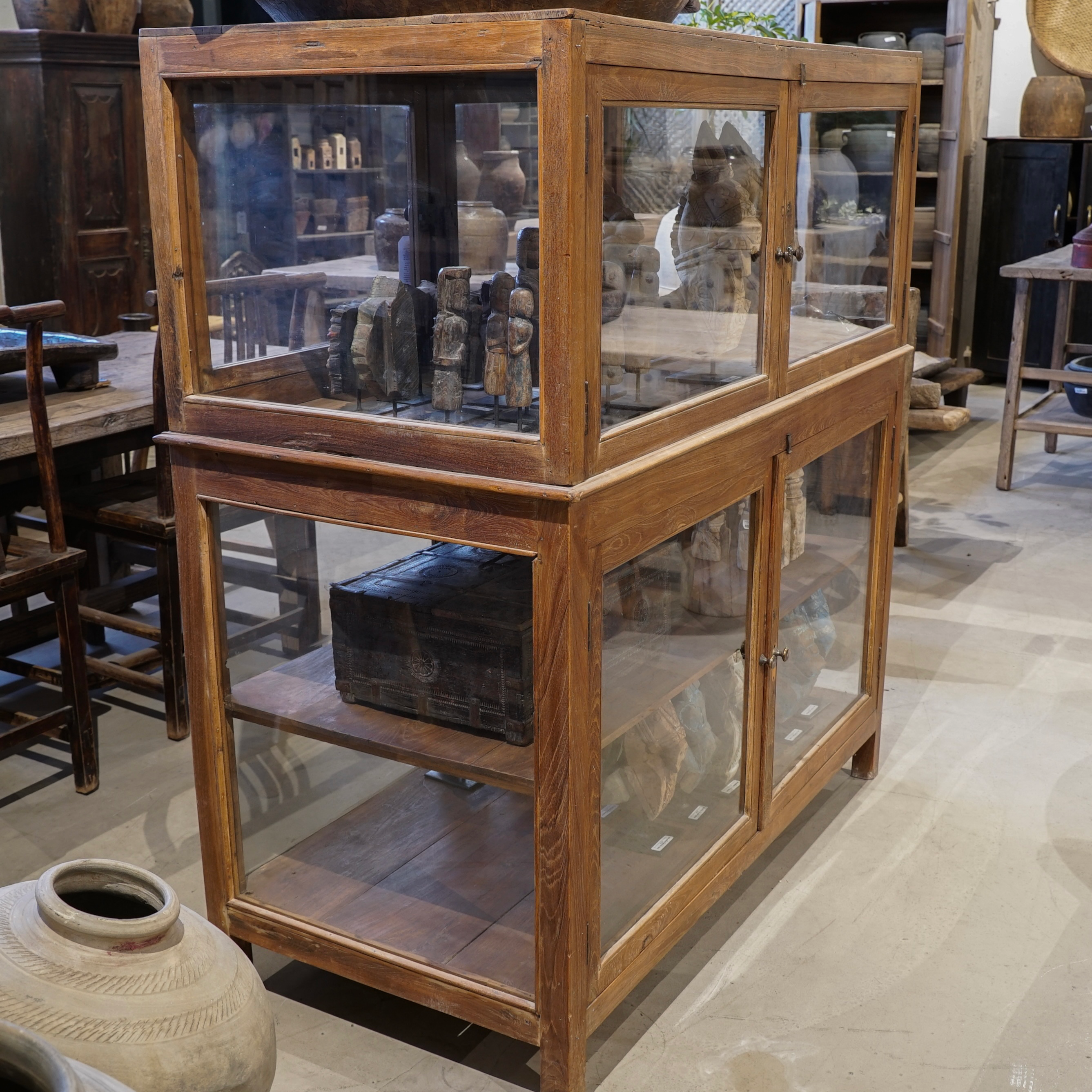 Mandawa - Vitrine indienne en teck
