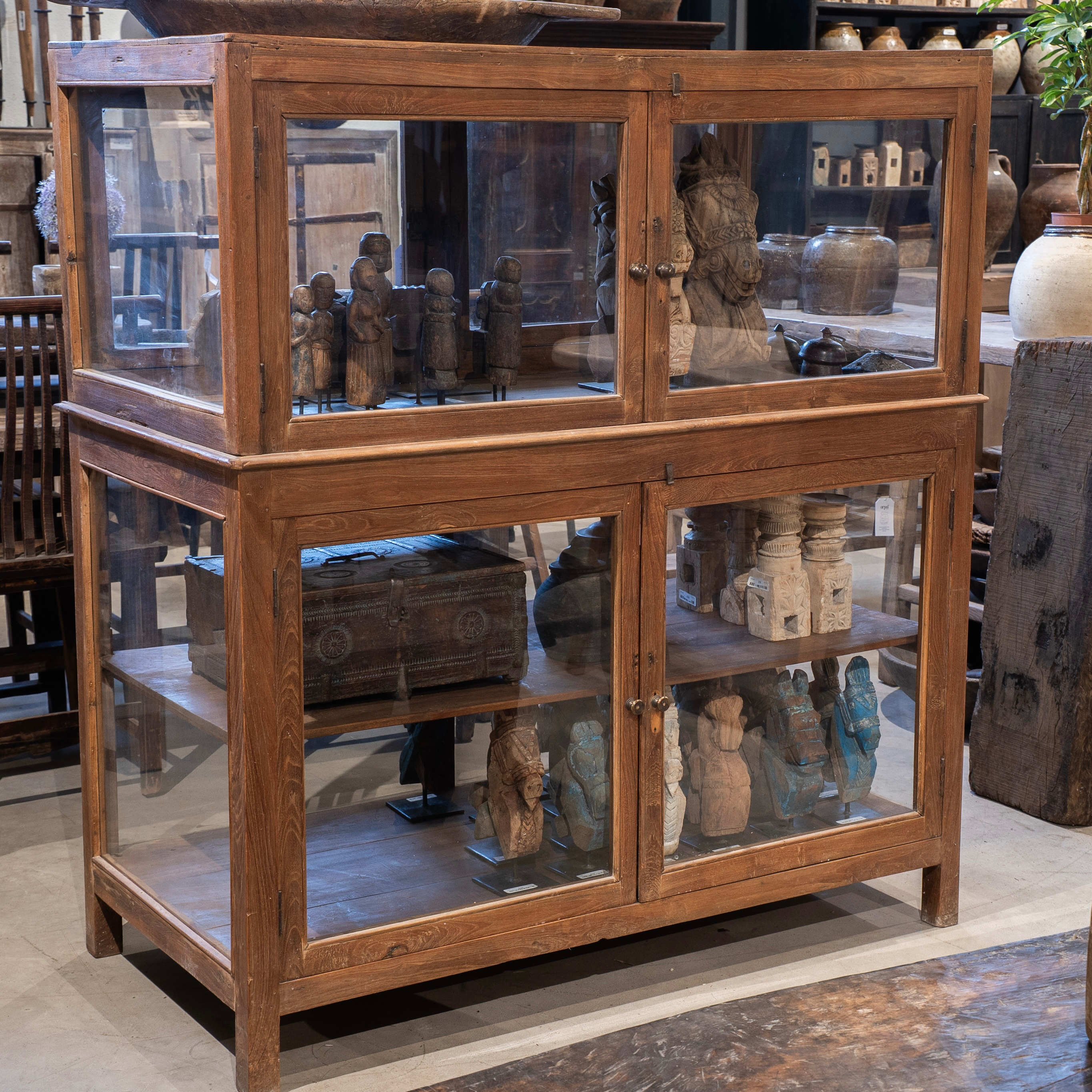 Mandawa - Vitrine indienne en teck