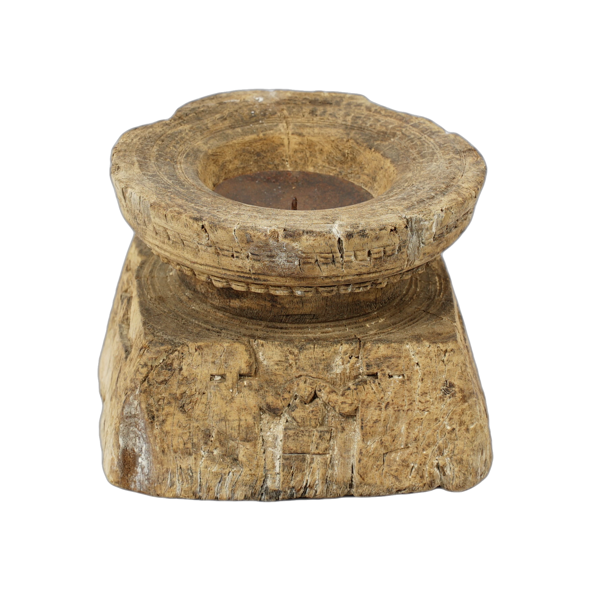 Bijani - Bougeoir en bois ancien n°122