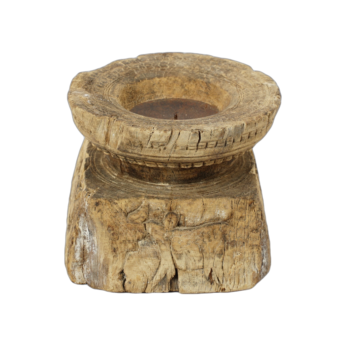 Bijani - Bougeoir en bois ancien n°122 - vue 2