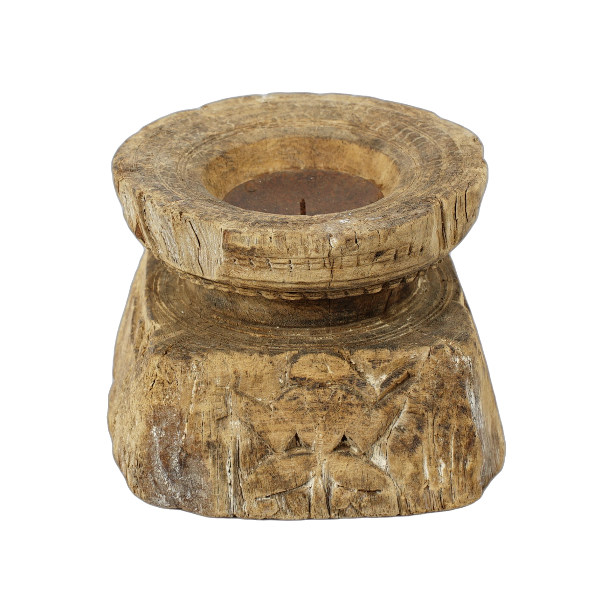 Bijani - Bougeoir en bois ancien n°122 - vue 3