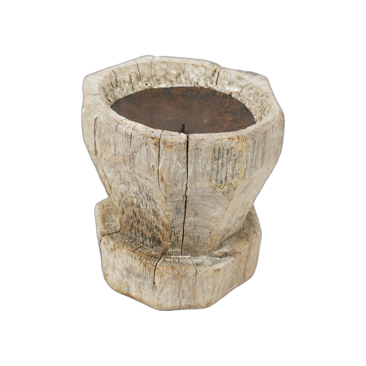 Bijani - Bougeoir en bois ancien n°124