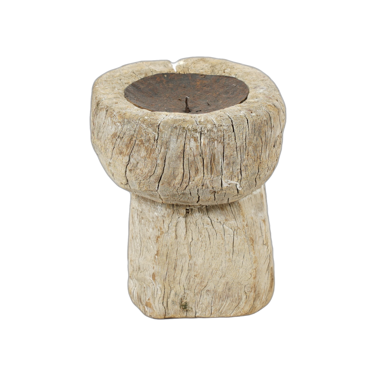 Bijani - Bougeoir en bois ancien n°131 - vue 2