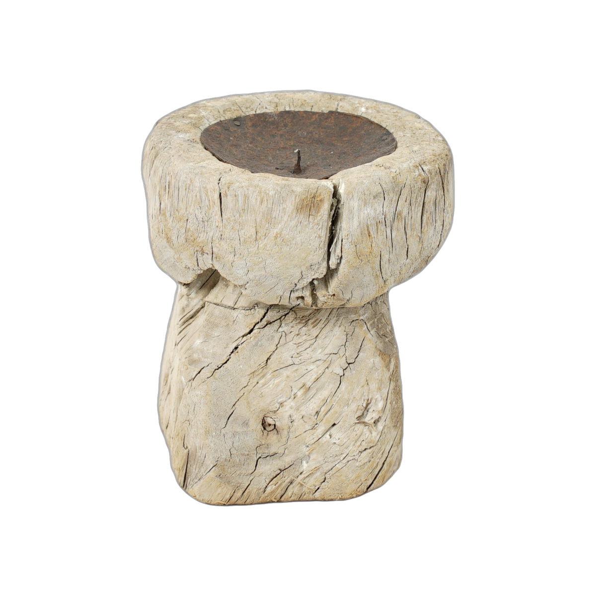 Bijani - Bougeoir en bois ancien n°131 - vue 4