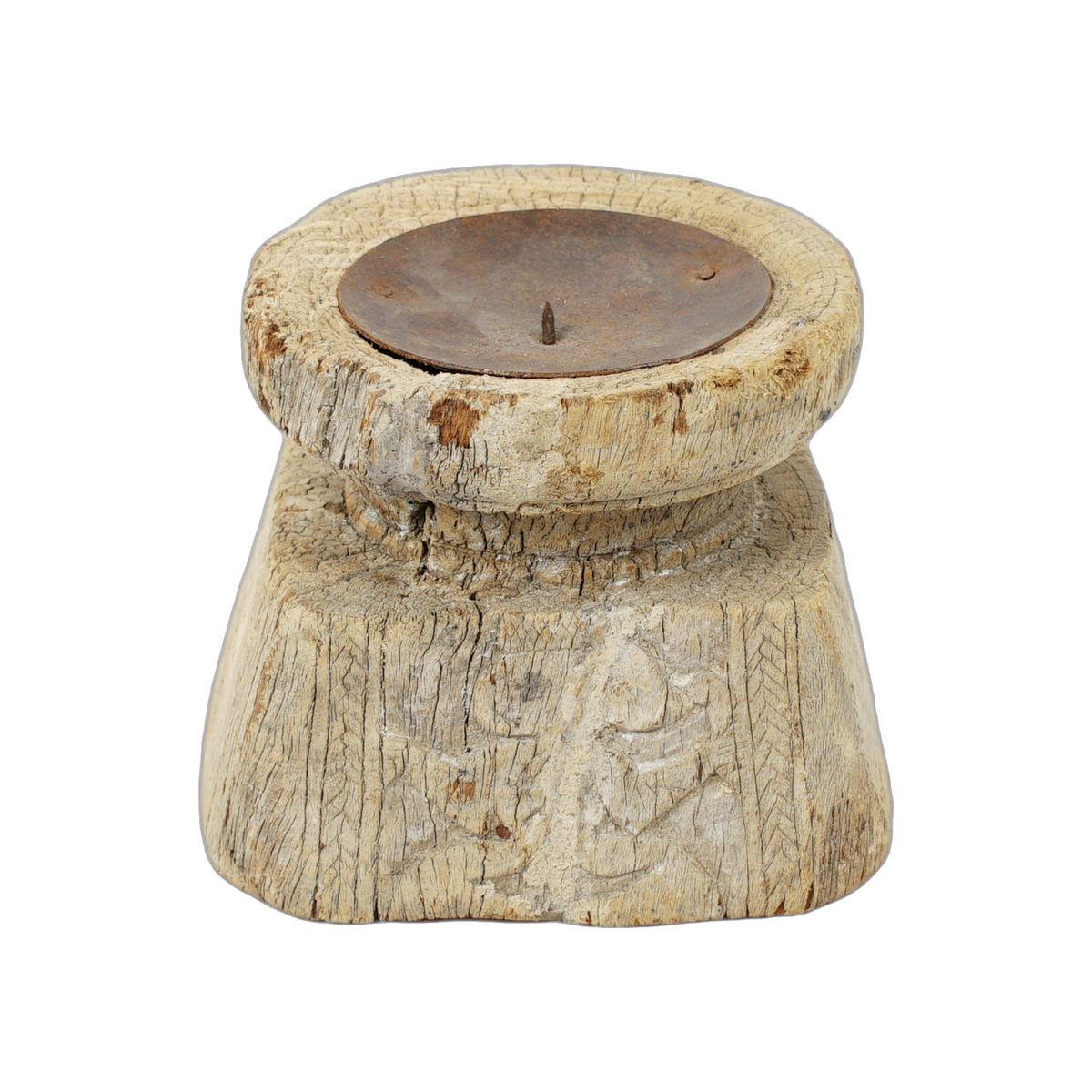 Bijani - Bougeoir en bois ancien n°132 - vue 2